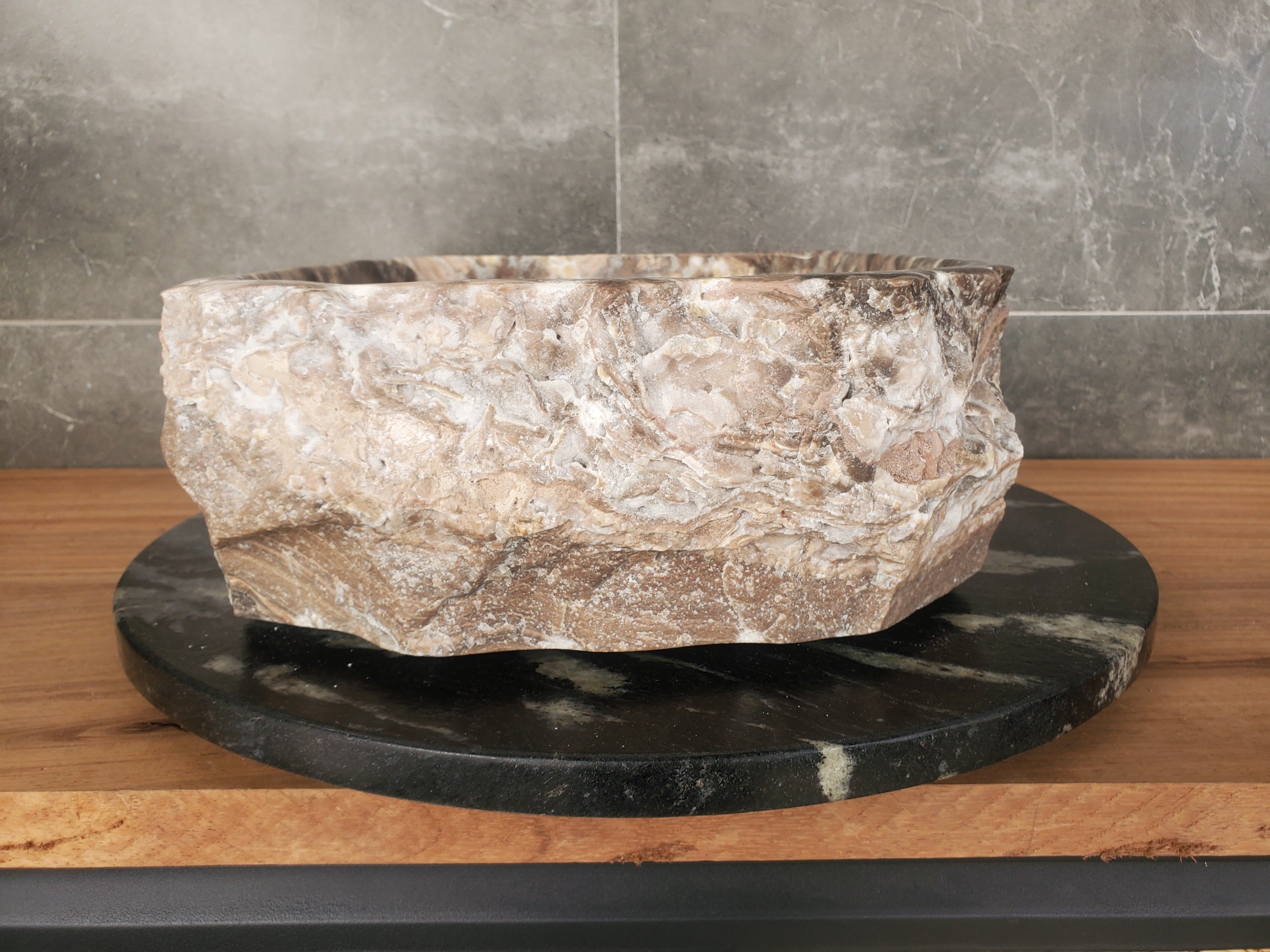 S33_11 Onyx Stone Vessel Sink - 16 x 13 inch