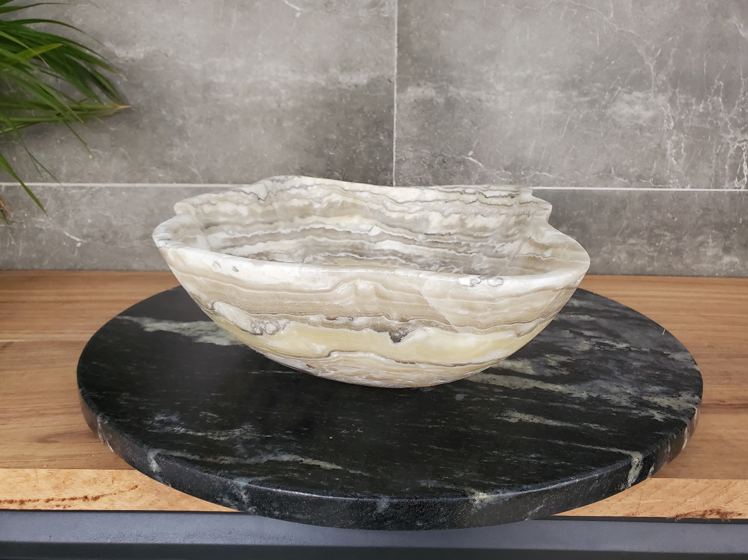 S33_35 Onyx Stone Vessel Bathroom Sink