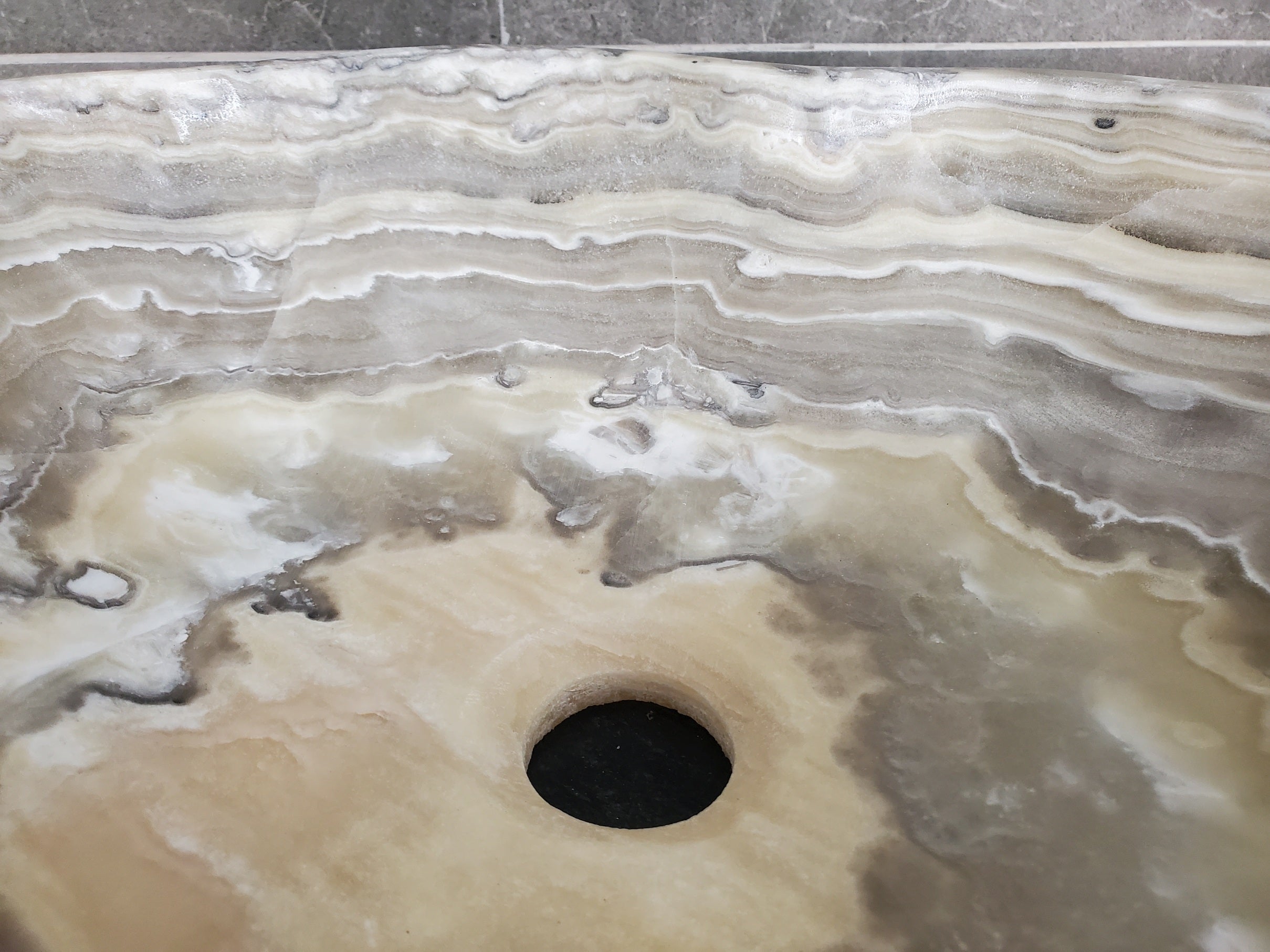 S33_34 Onyx Stone Vessel Bathroom Sink