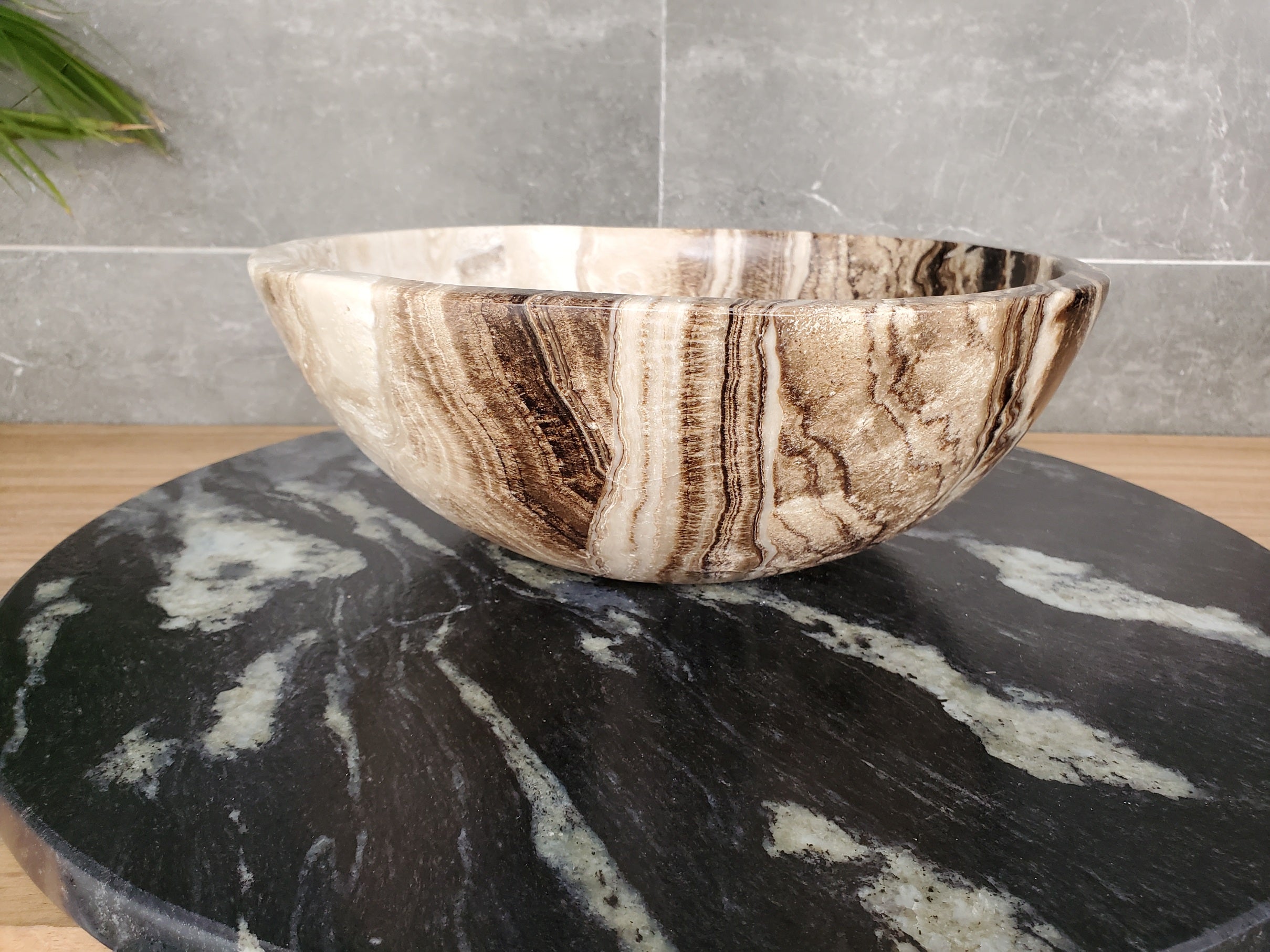 S33_44 Onyx Bathroom Vessel Sink - Round 12.5 inch