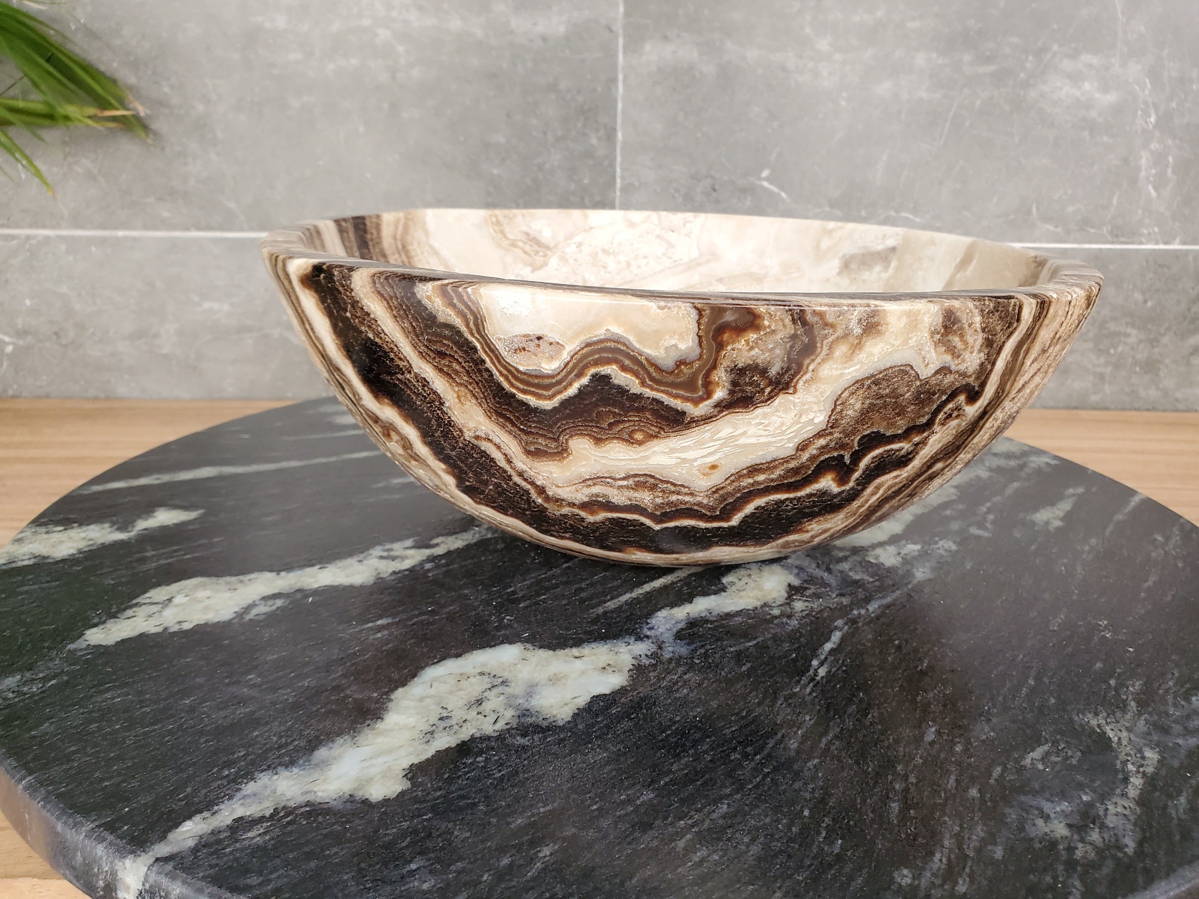 S33_44 Onyx Bathroom Vessel Sink - Round 12.5 inch
