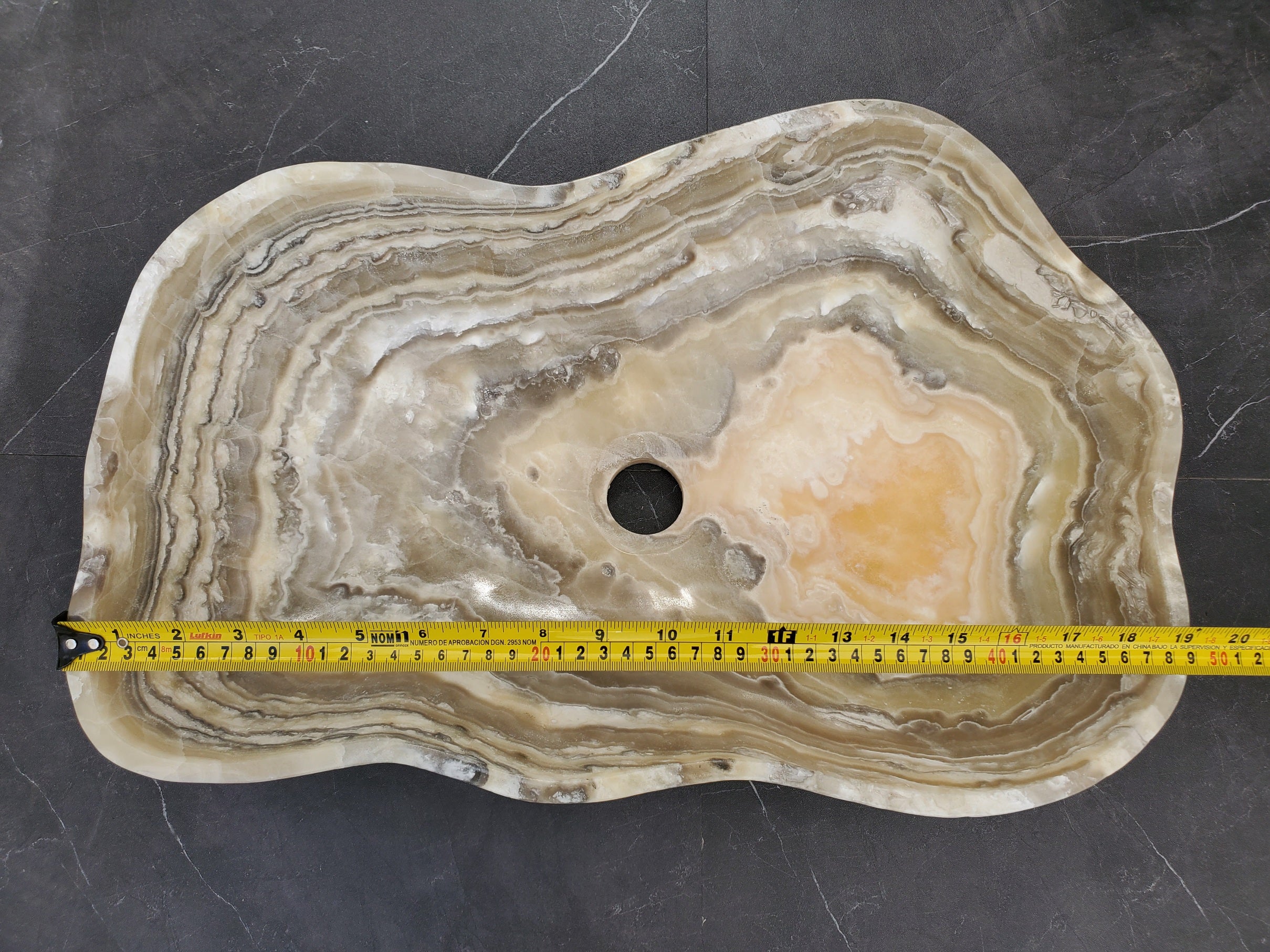 S33_52 Onyx Bathroom Vessel Sink - 19 x 13 inch