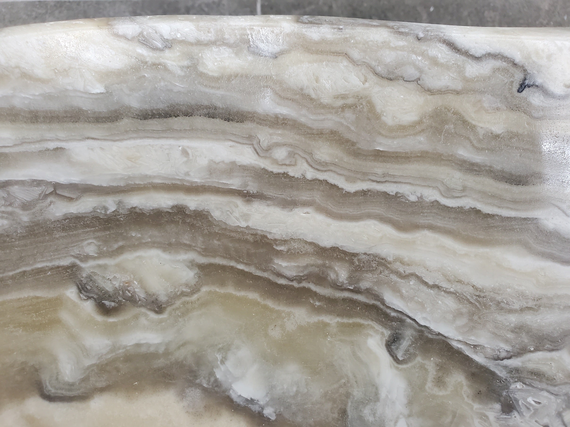 S33_35 Onyx Stone Vessel Bathroom Sink