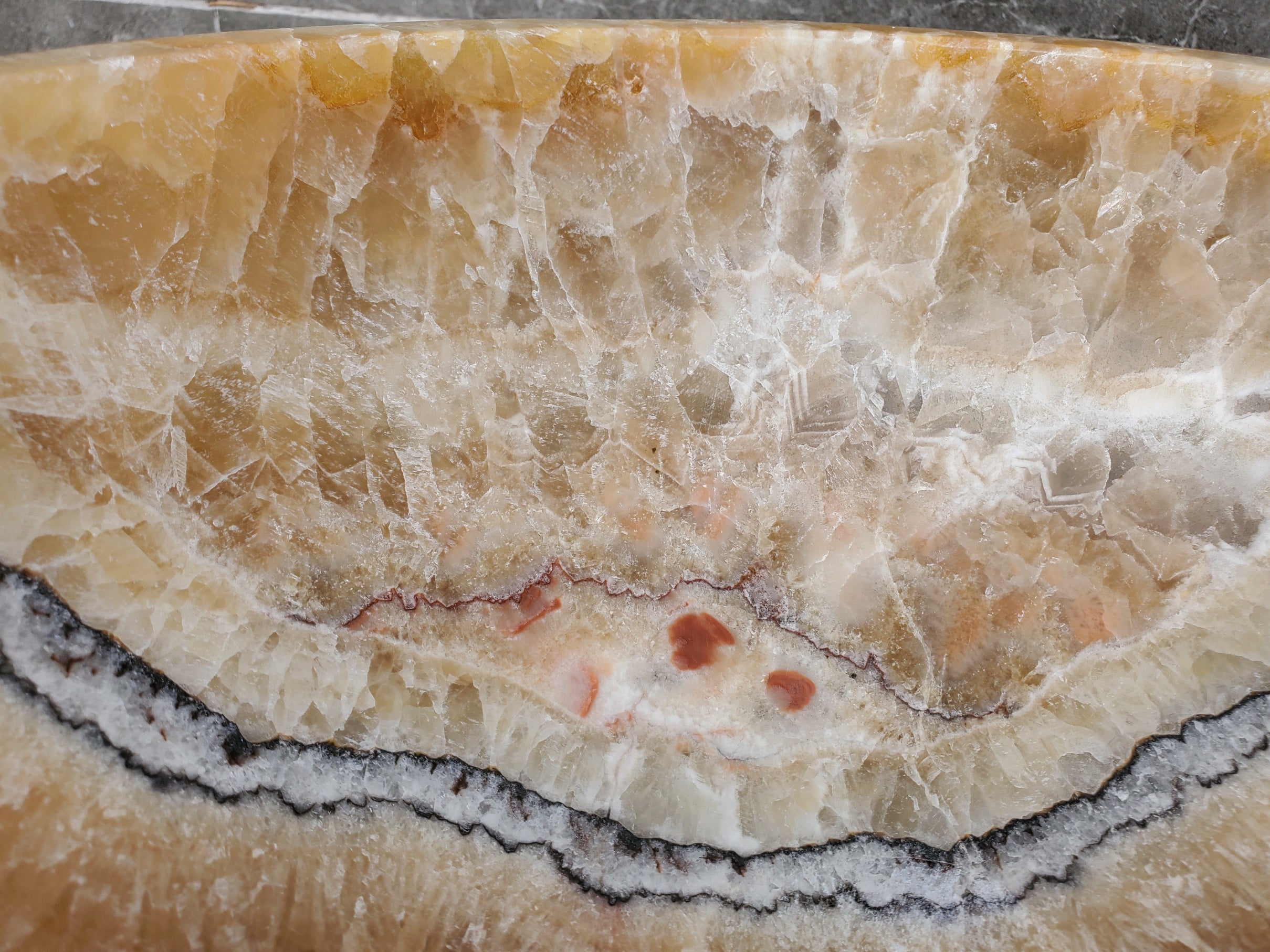 S31_08 Onyx Stone Vessel Sink - 13.5 inch