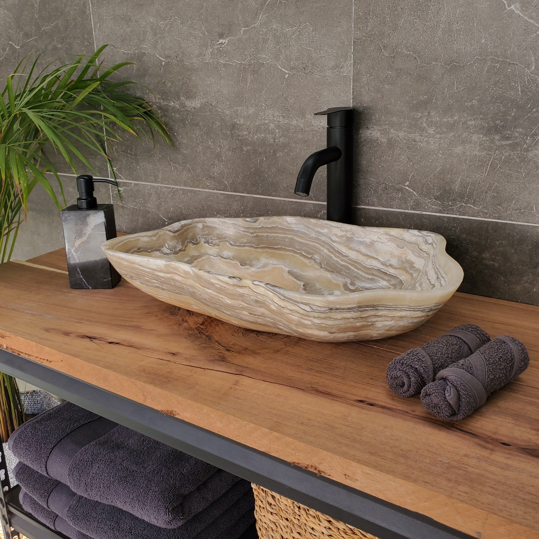 S33_53 Onyx Bathroom Vessel Sink - 19.5 x 12.5