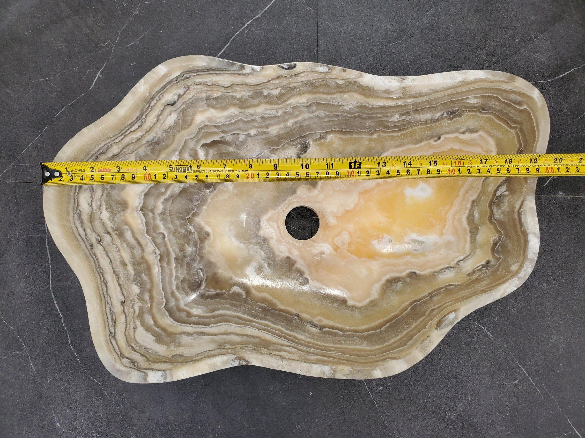 S33_53 Onyx Bathroom Vessel Sink - 19.5 x 12.5