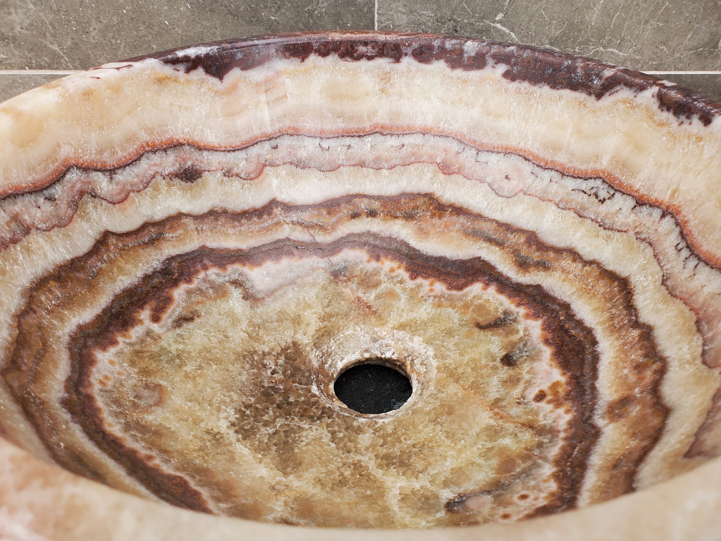 S31_44 Serpentine Onyx Stone Vessel Sink