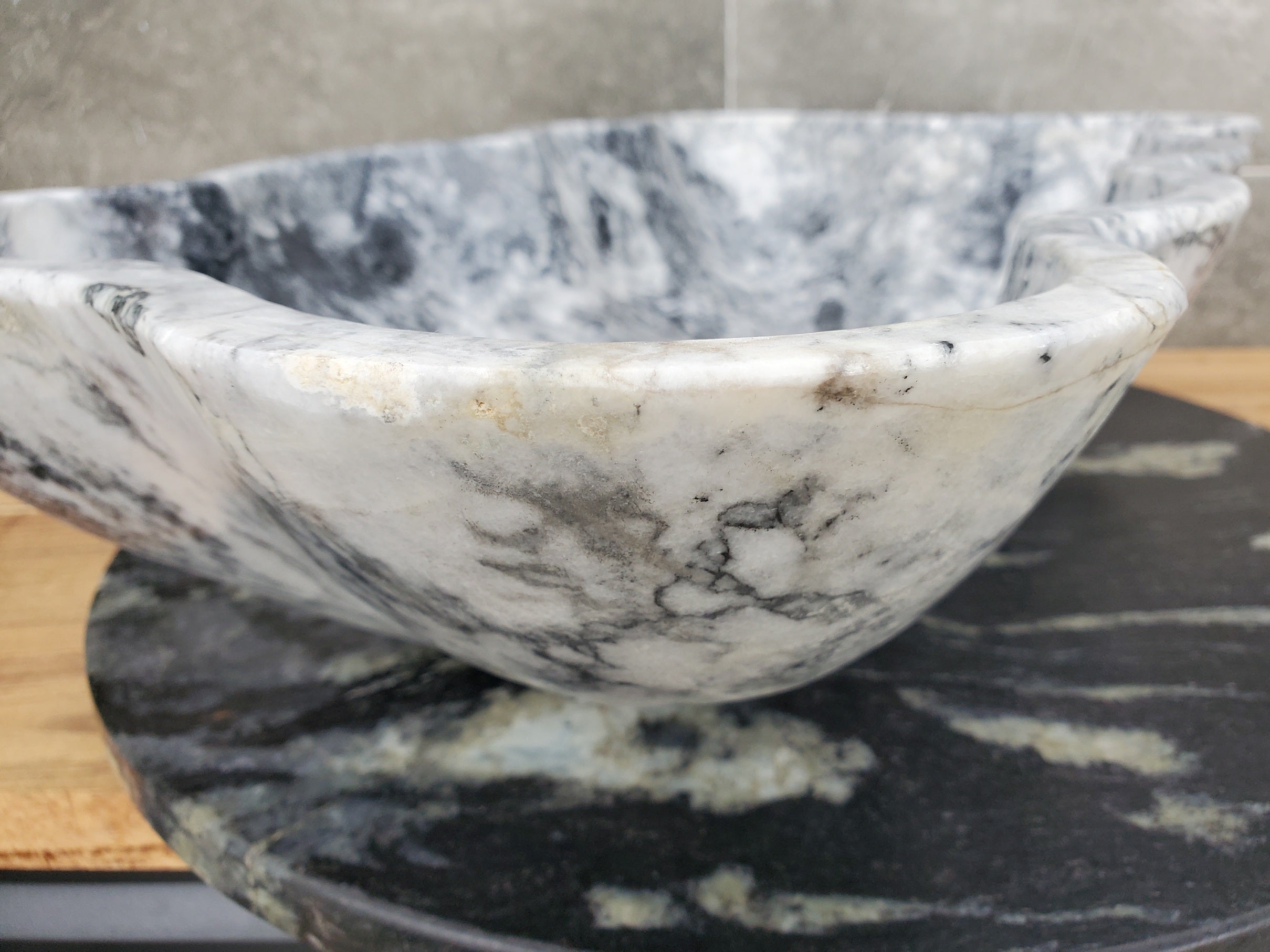 S32_06 Marble Vessel Bathroom Sink - 23 x 13 inch