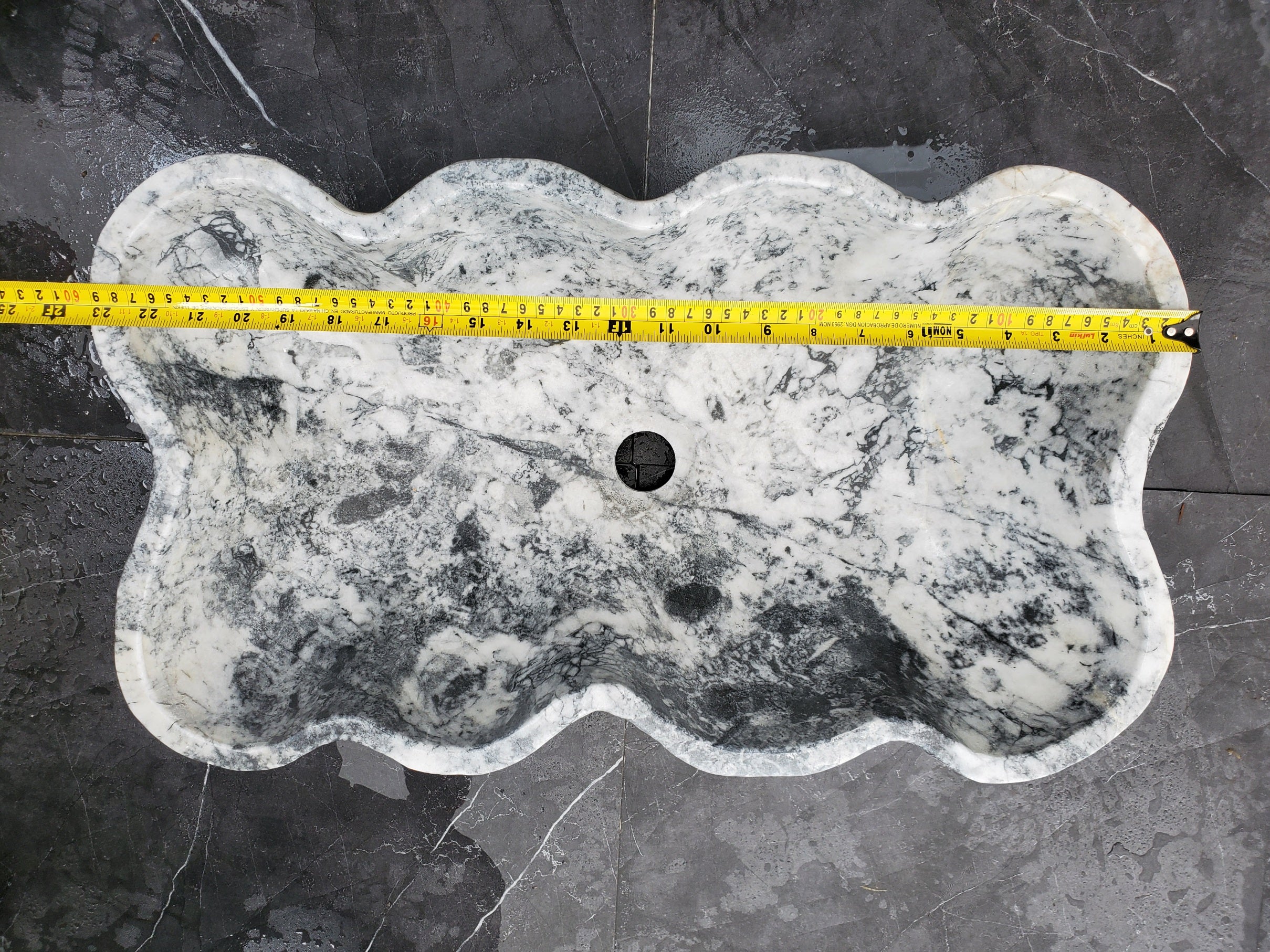 S32_06 Marble Vessel Bathroom Sink - 23 x 13 inch