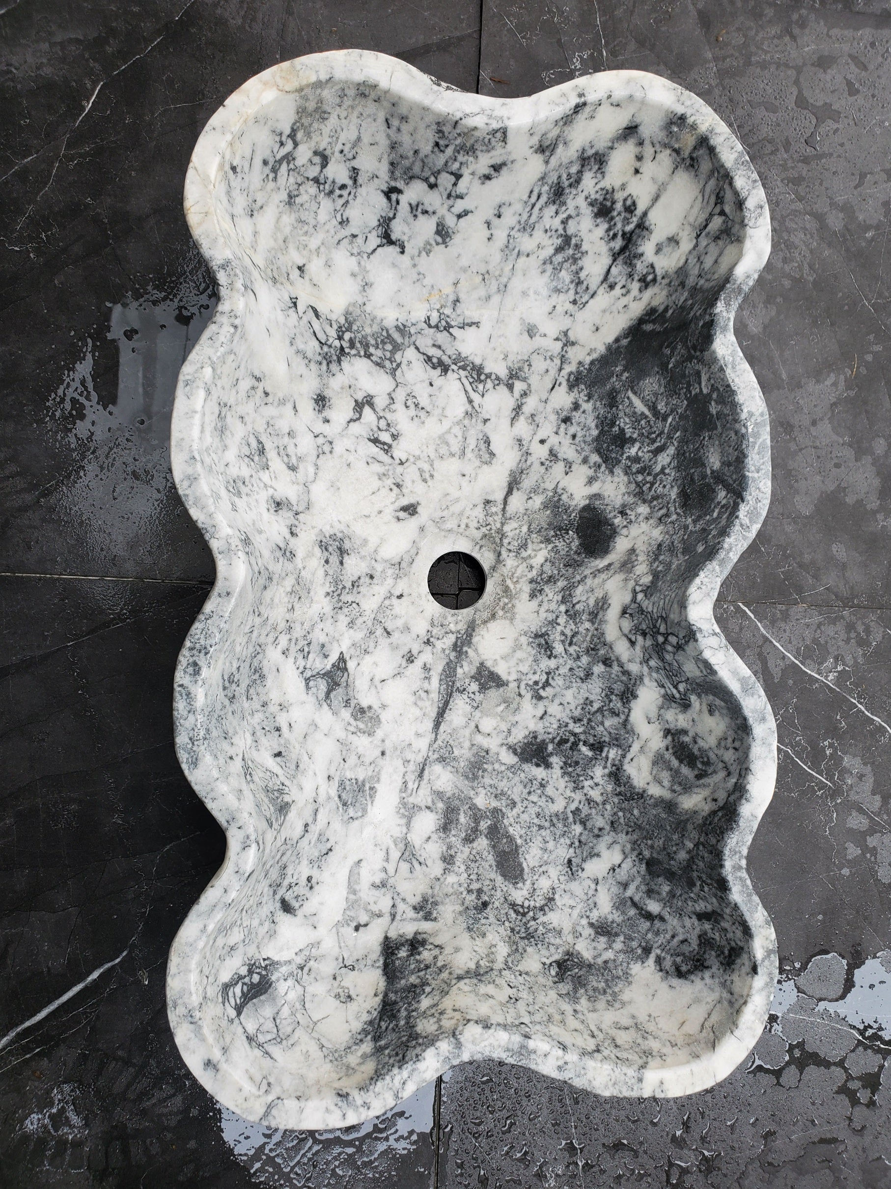 S32_06 Marble Vessel Bathroom Sink - 23 x 13 inch