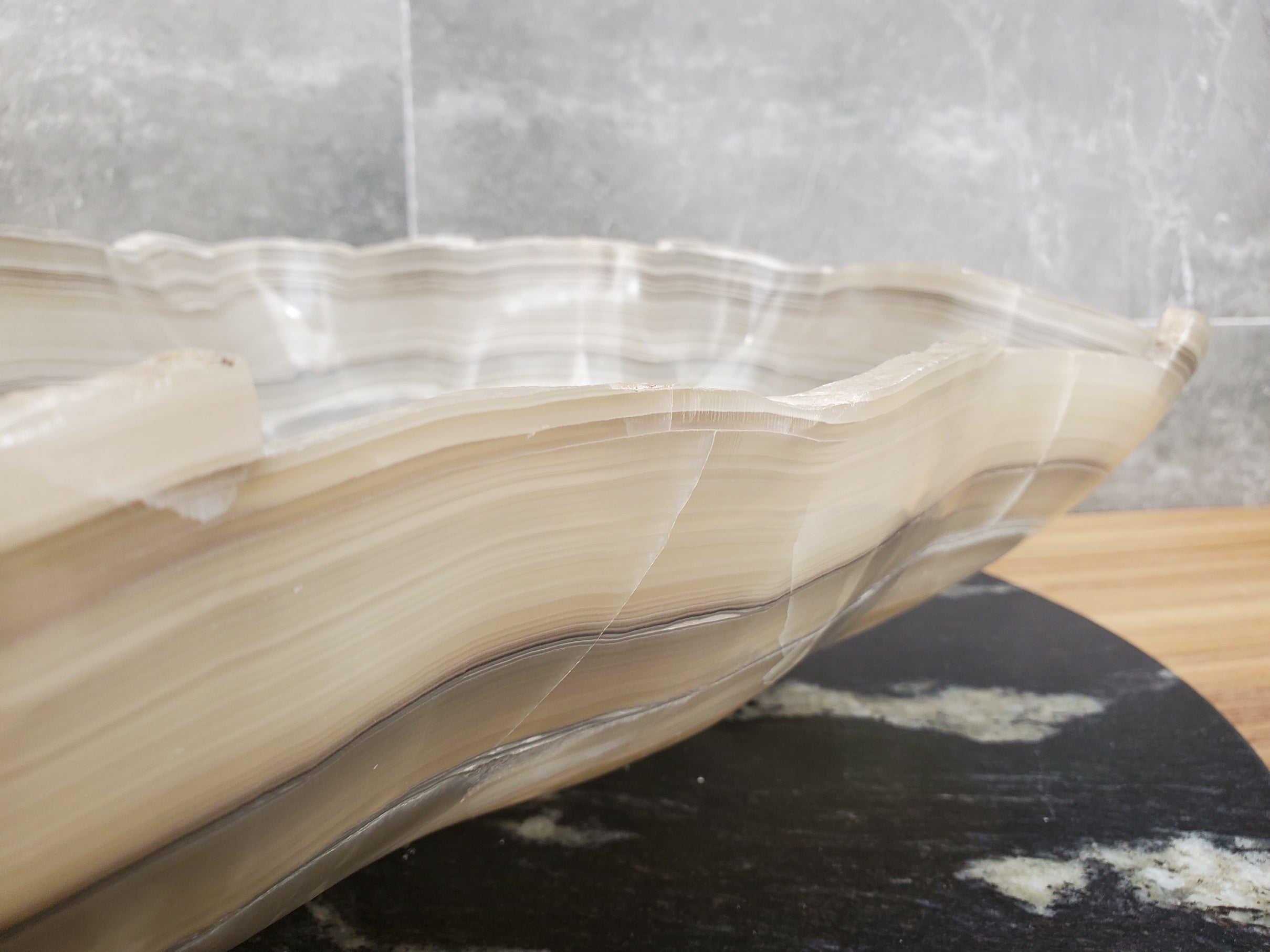 S32_09 Onyx Stone Vessel Bathroom Sink