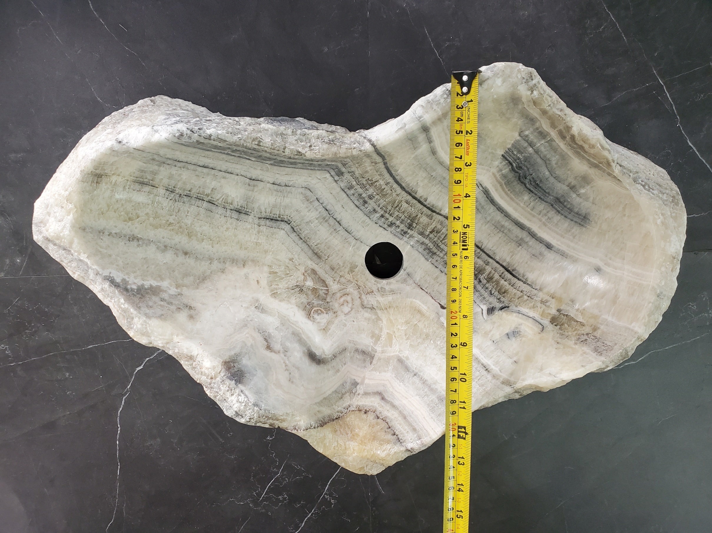 S34_05 Onyx Stone Vessel Sink - 22 x 13 inch
