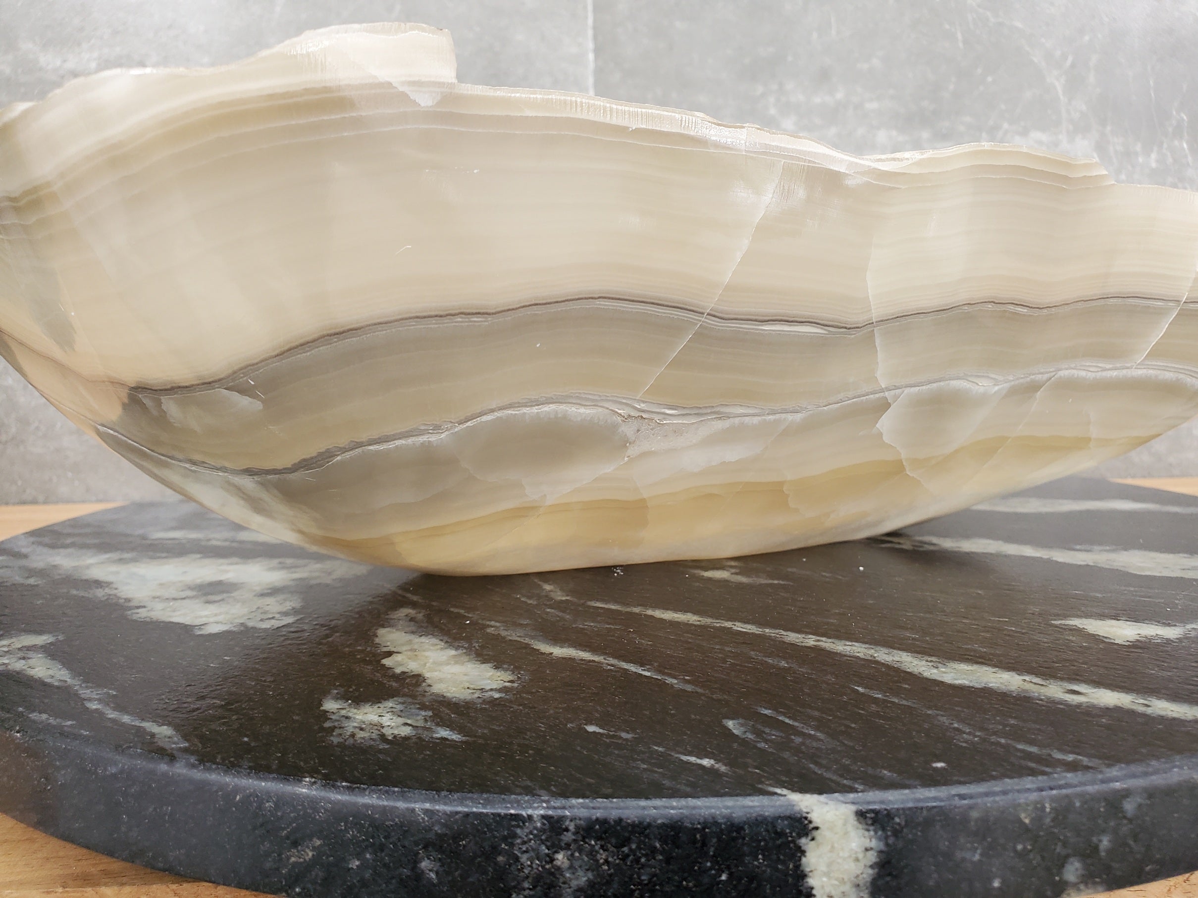 S32_09 Onyx Stone Vessel Bathroom Sink - 19.5 x 16 inch