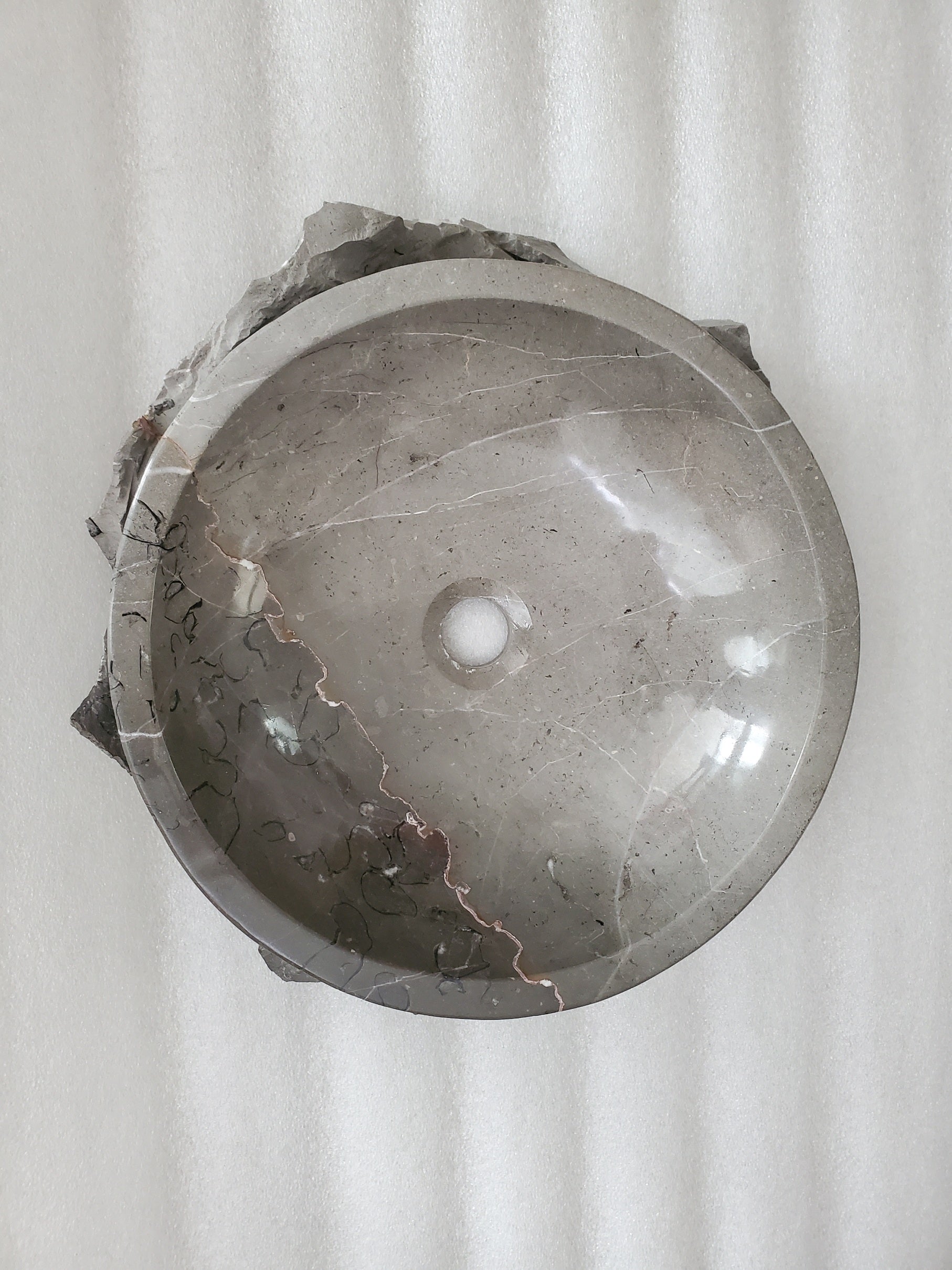 S23_27 Bardigio Marble Stone Vessel Sink - 15 x 15 inch