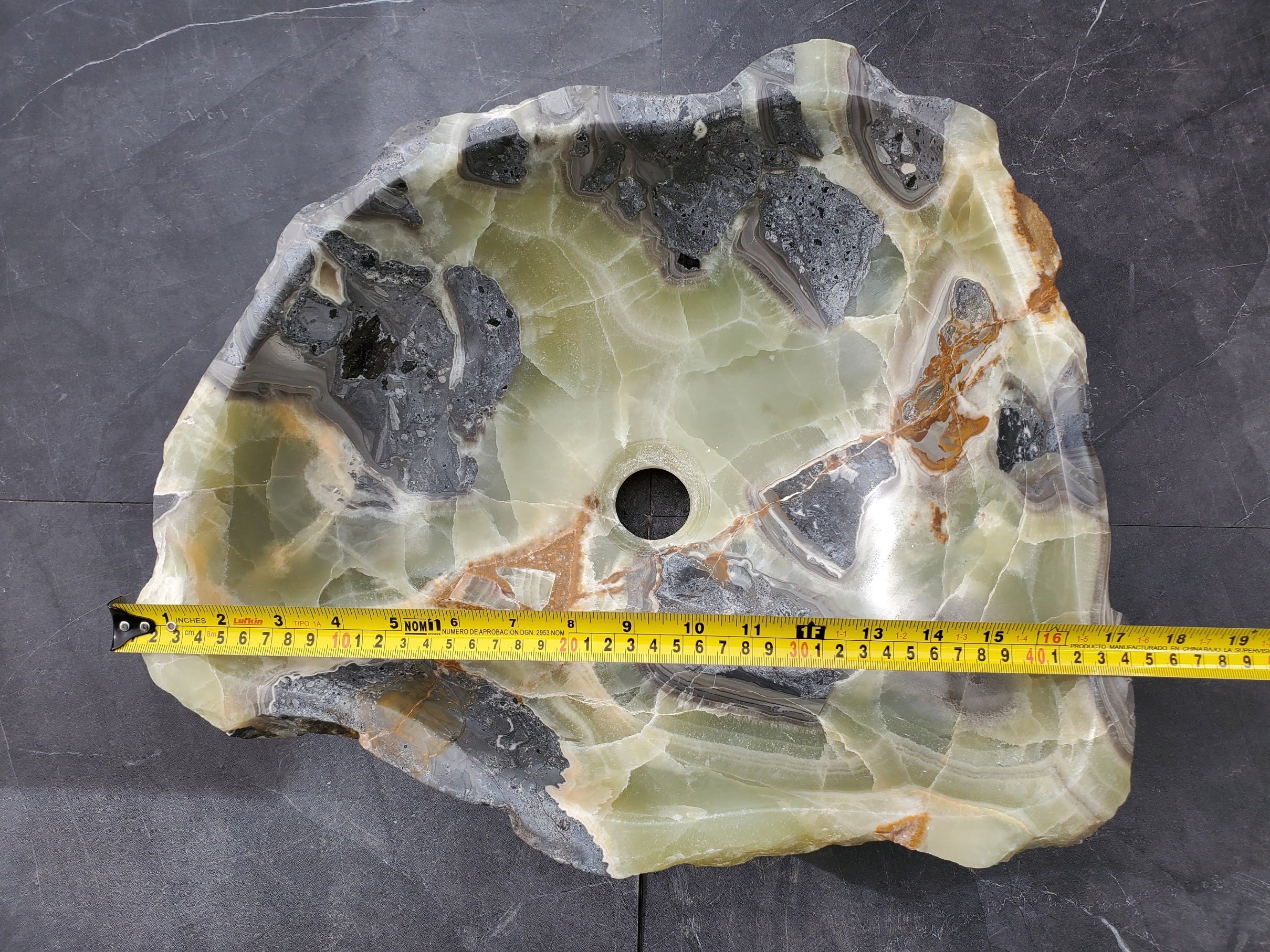 S31_30 Onyx Stone Vessel Bathroom Sink