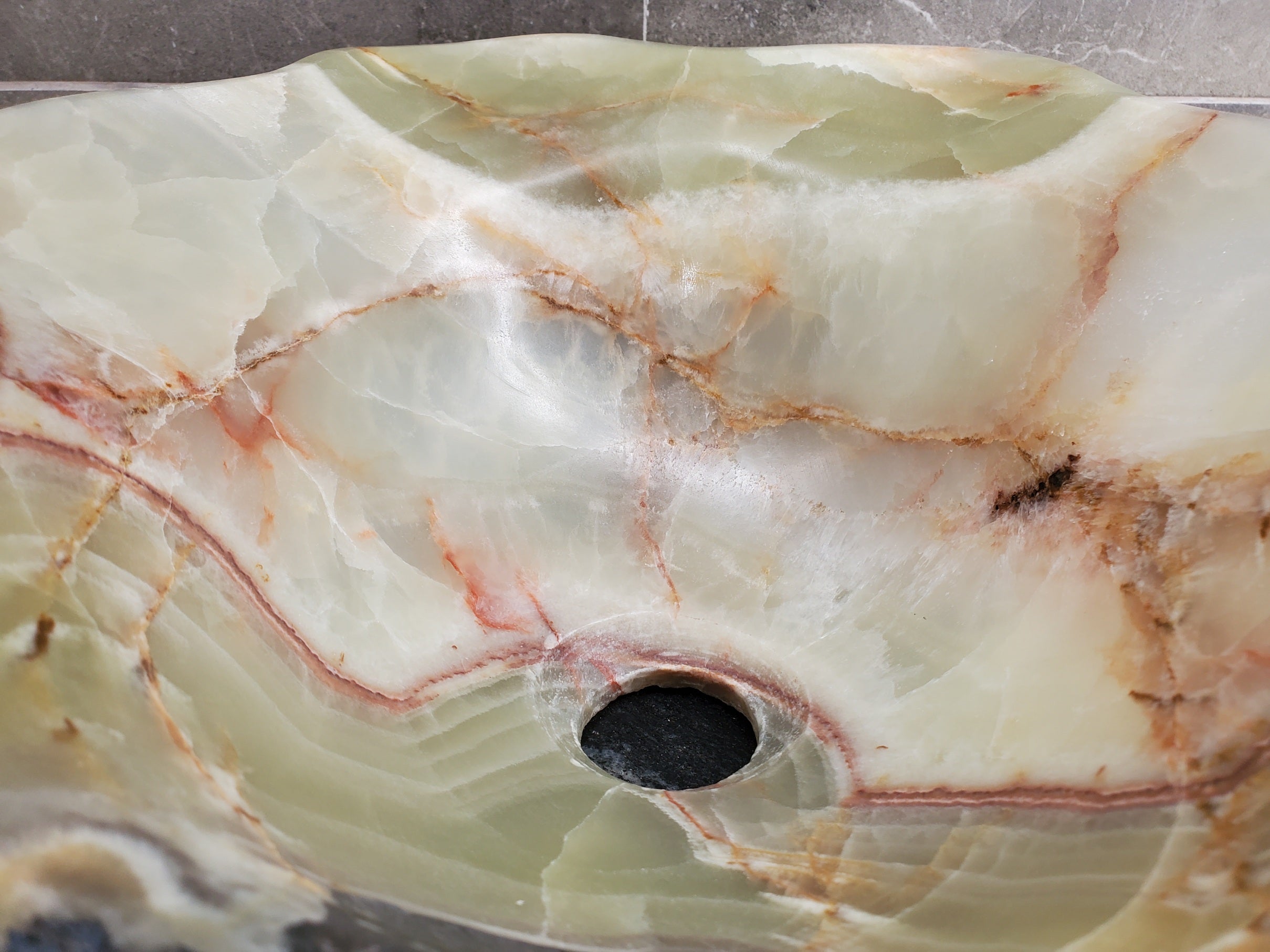 S33_56 Green Onyx Bathroom Vessel Sink