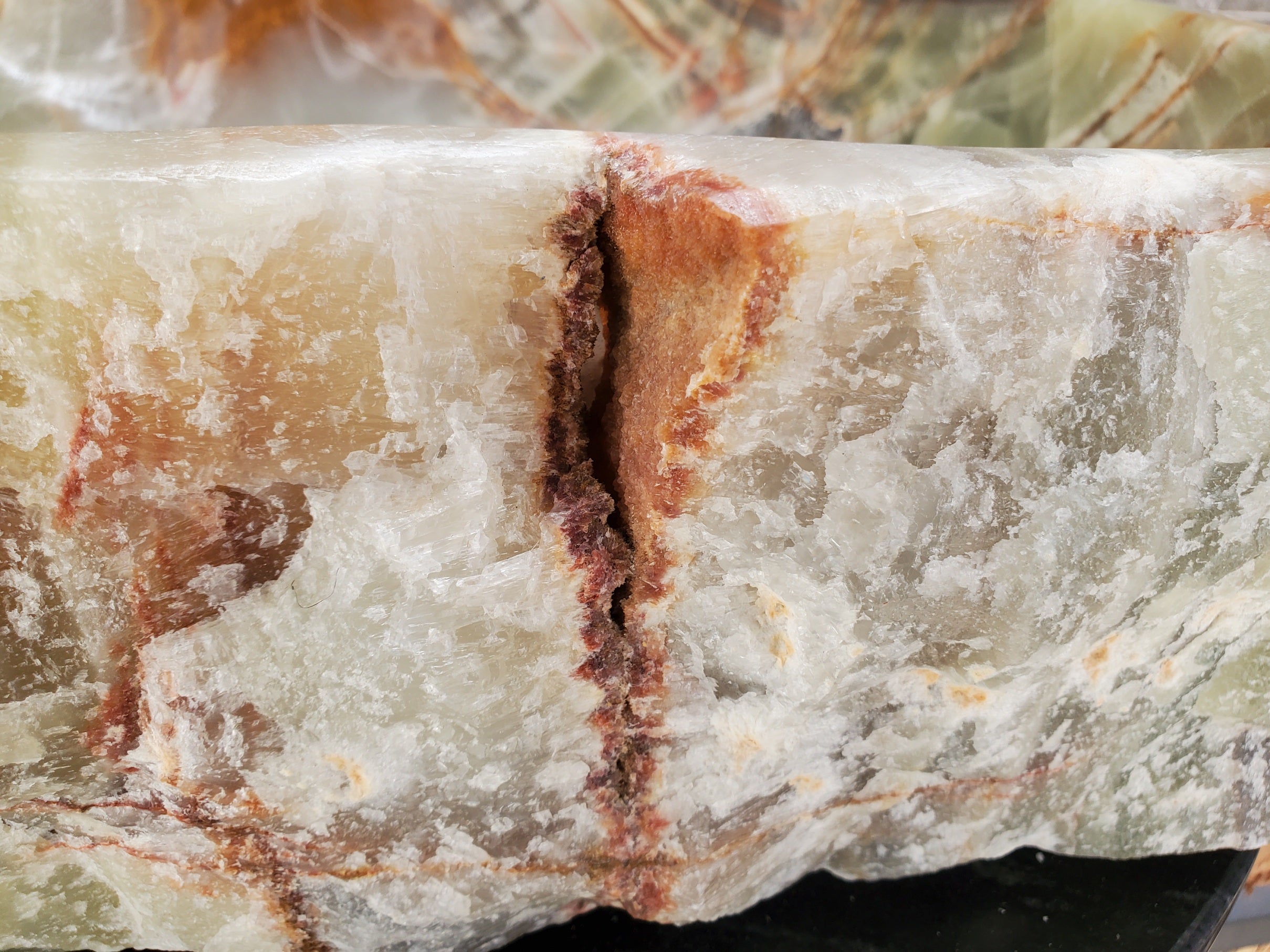 S34_01 Green Onyx Stone Vessel Bathroom Sink - 17 x 15 inch