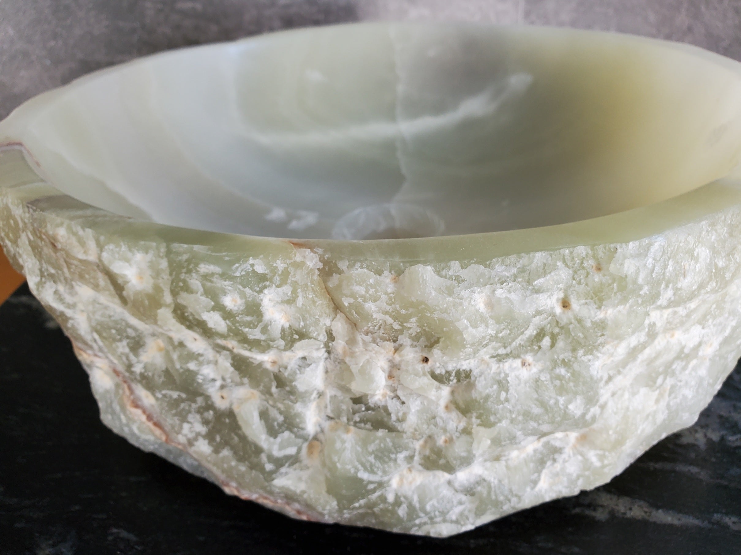 S37_20 Green Onyx Vessel Sink – Natural Stone Countertop Bathroom Sink, 15.5x15.5 Inch Bathroom Sinks Featured Onyx Sinks Sinks
