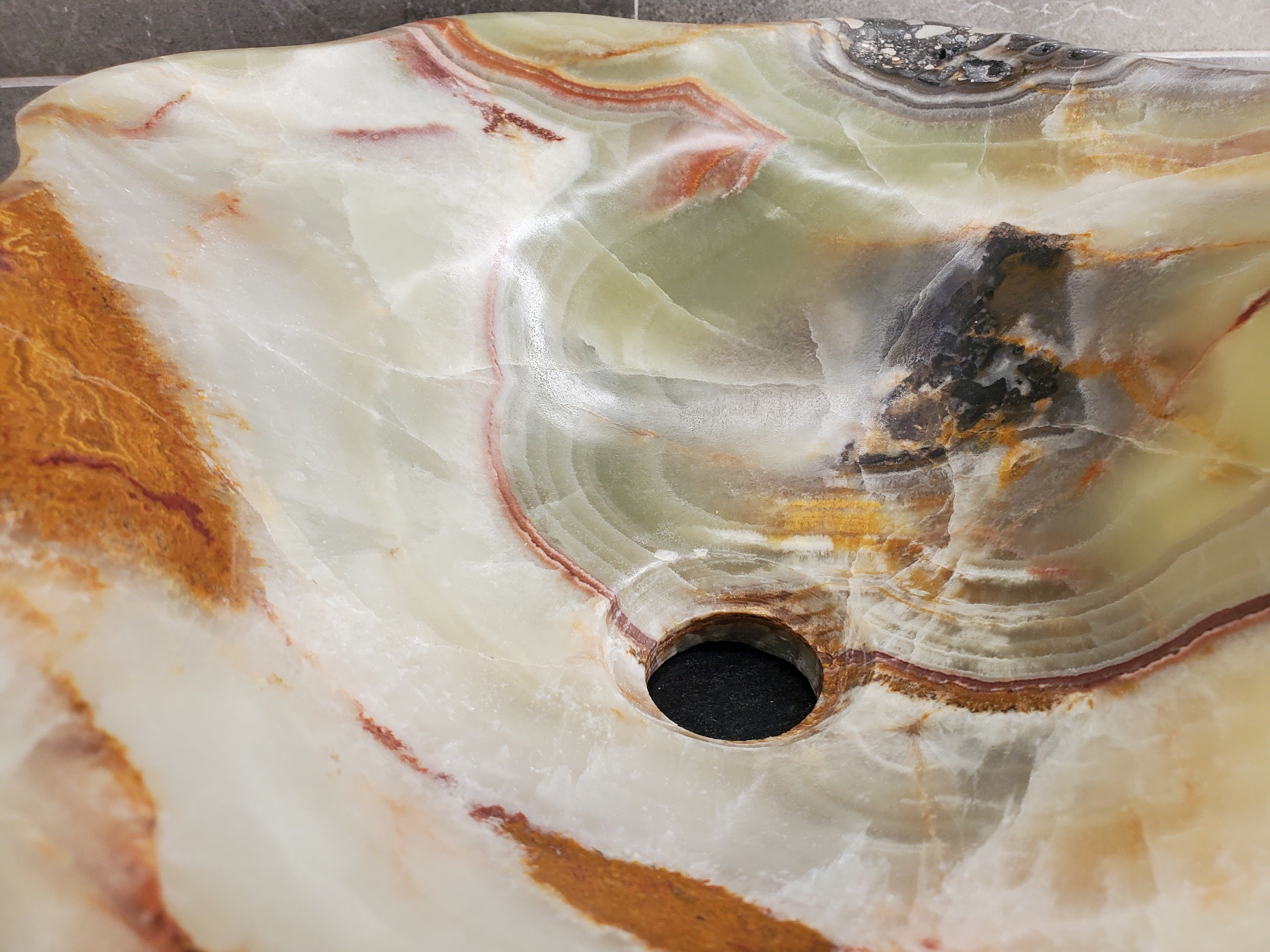 S33_57 Green Onyx Bathroom Vessel Sink