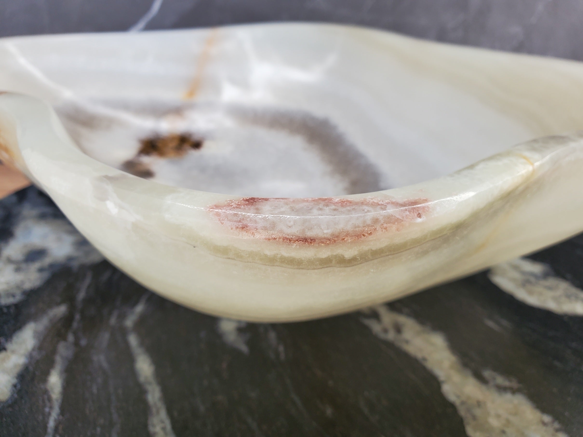 S34_18 Light Green Onyx Bathroom Vessel Sink - 15.2 x 13 inch