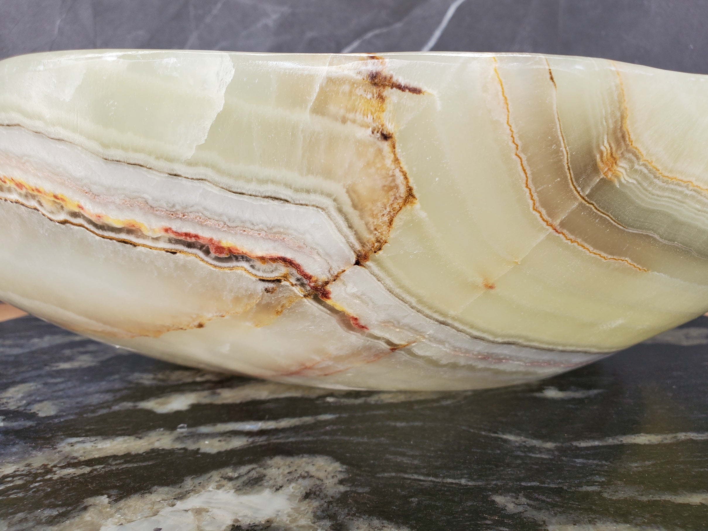 S34_14 Green Onyx Bathroom Vessel Sink -16.7 x 14.5 inch