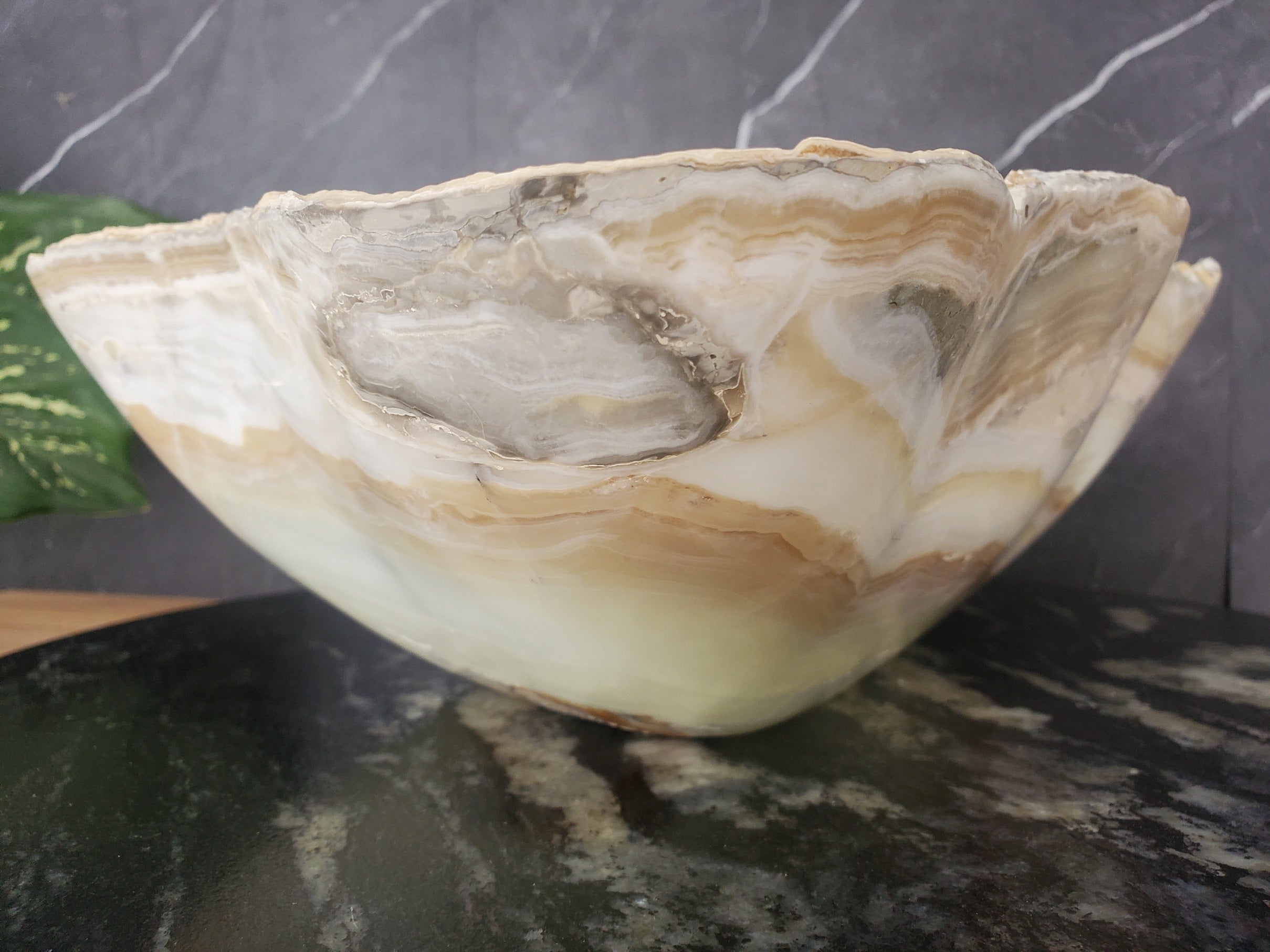S34_20 Light Onyx Bathroom Vessel Sink - 15 x 12.5 inch