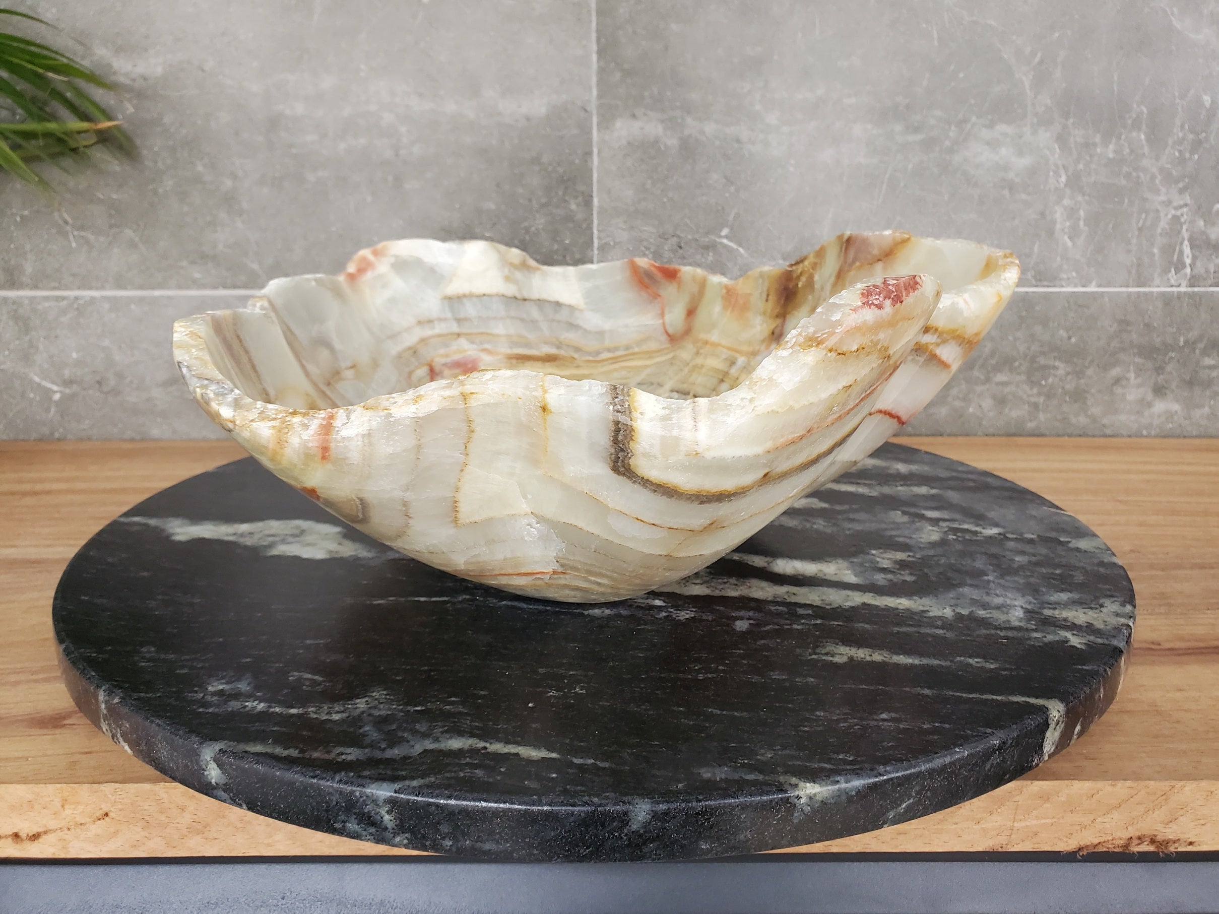 S33_36 Green Onyx Bathroom Vessel Sink - 19 x 14 inch