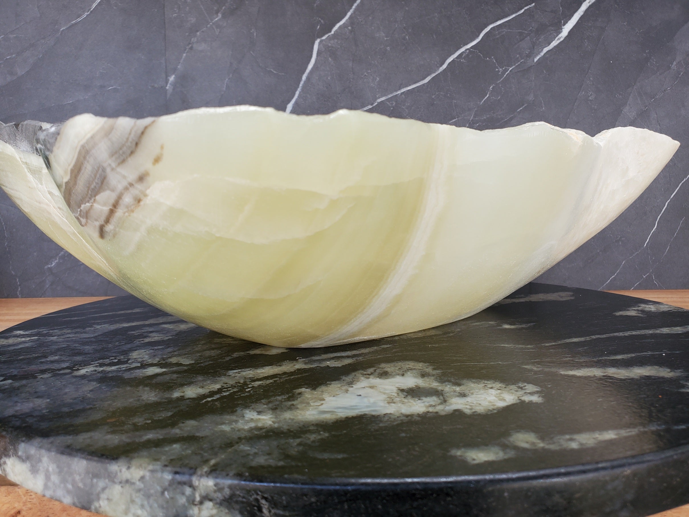 S34_15 Green Onyx Bathroom Vessel Sink - 20 x 12 inch