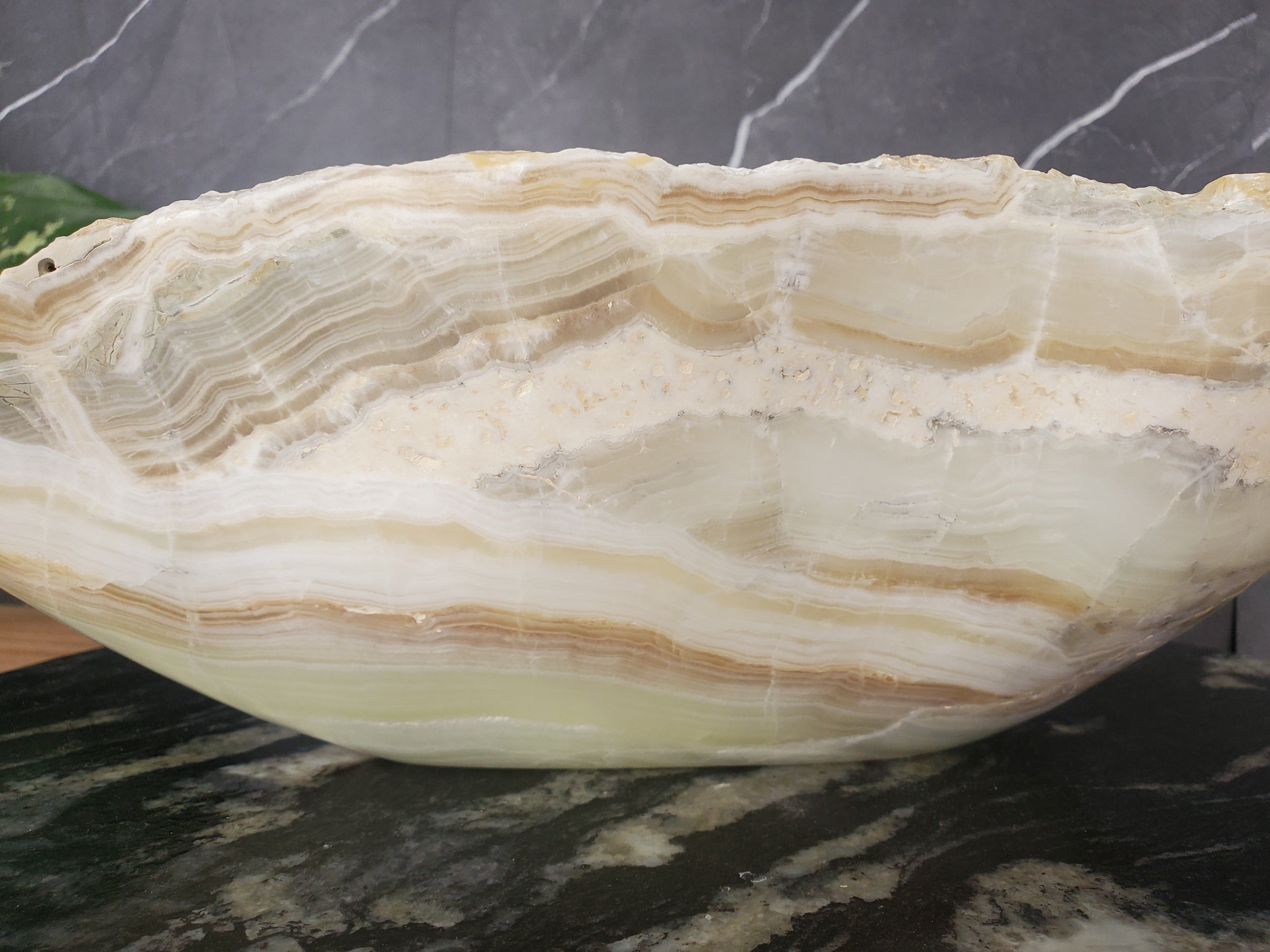 S34_20 Light Onyx Bathroom Vessel Sink - 15 x 12.5 inch
