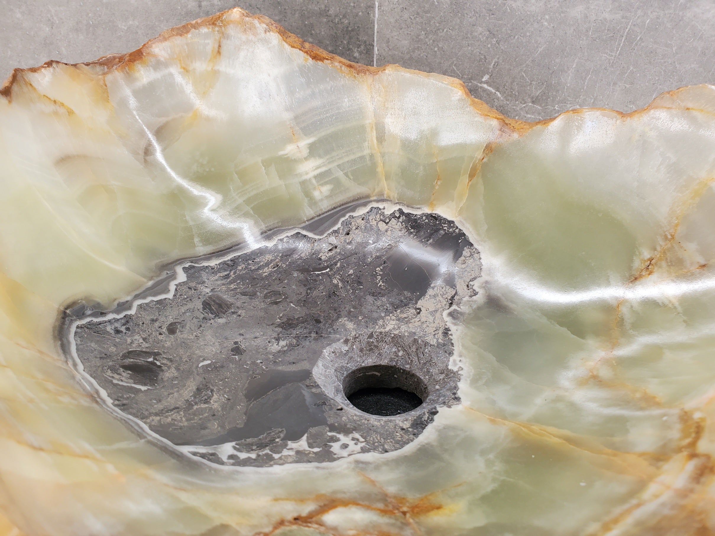 S33_22 Green Onyx Bathroom Vessel Sink