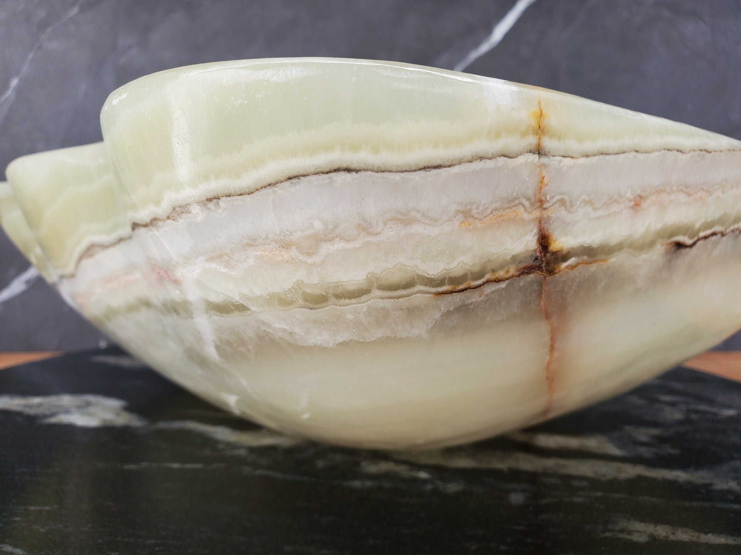 S34_14 Green Onyx Bathroom Vessel Sink -16.7 x 14.5 inch