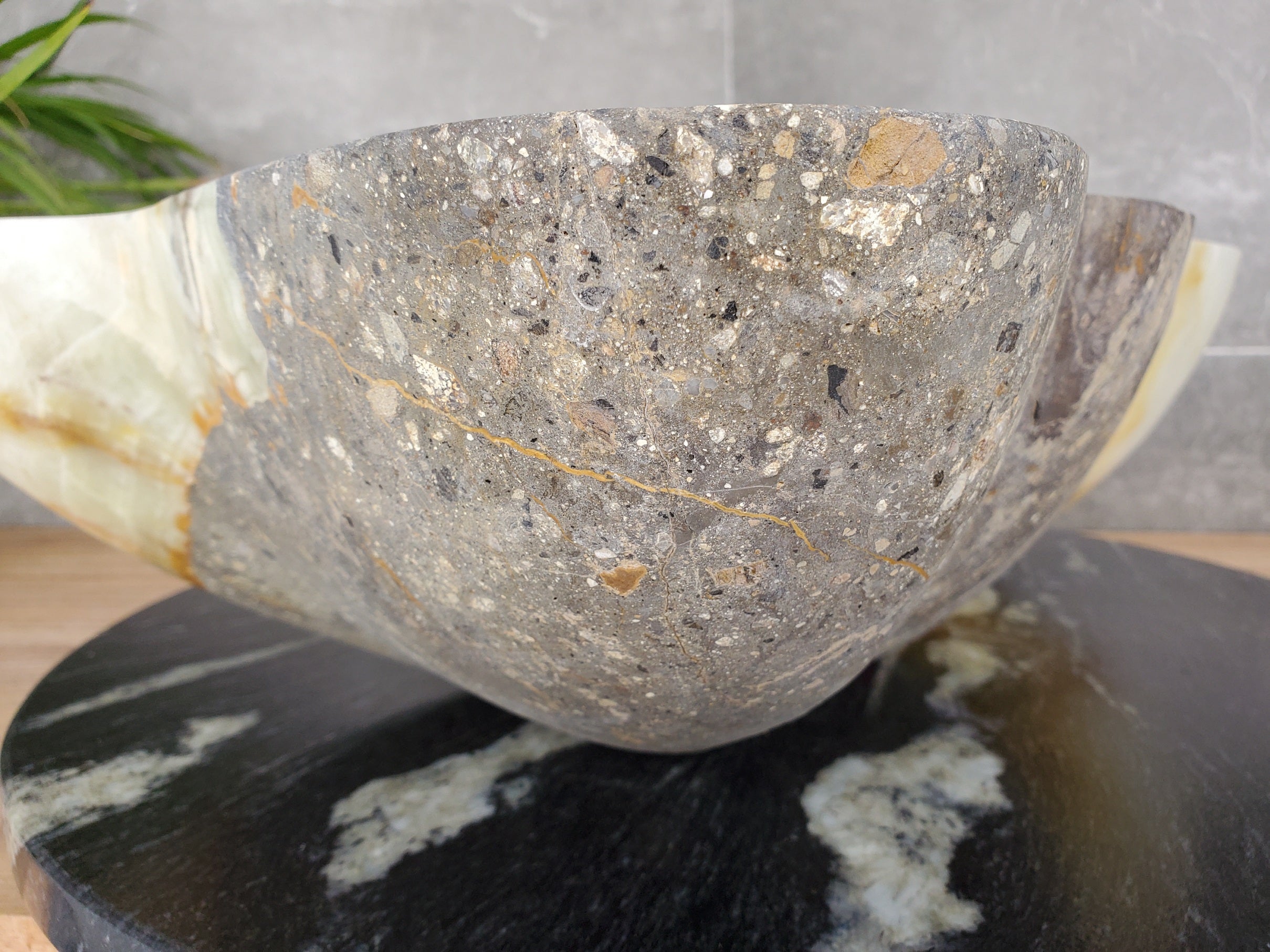 S33_38 Green Onyx Bathroom Vessel Sink - 19.5 x 14 inch