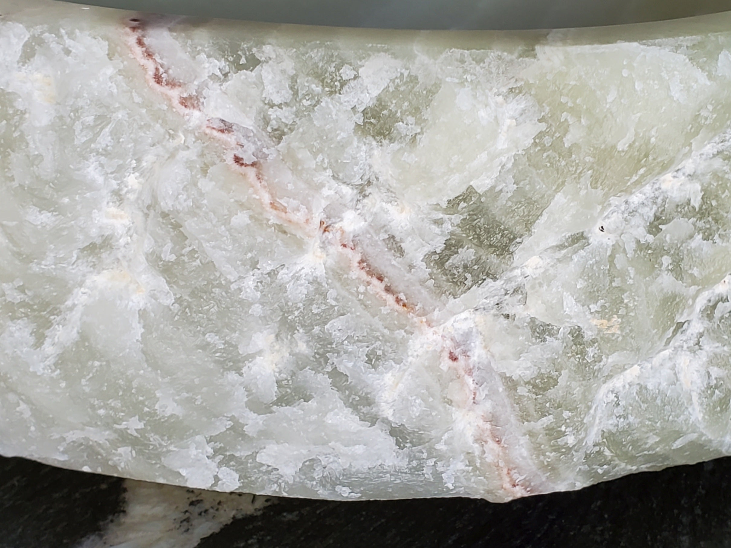S37_21 Green Onyx Marble Vessel Sink – Natural Stone Countertop Sink, 15.5x15.5 Inch Bathroom Sinks Featured Onyx Sinks Sinks