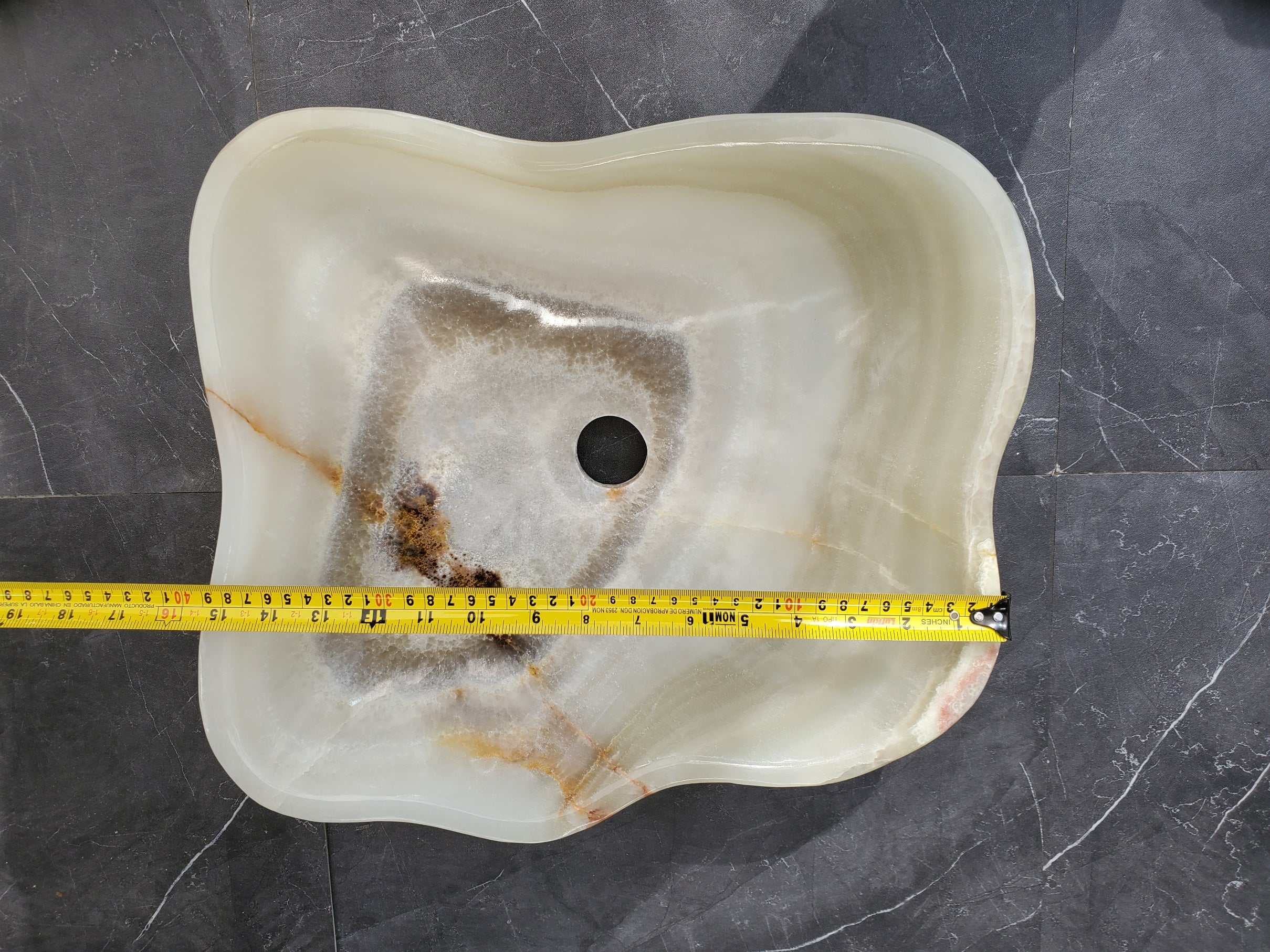 S34_18 Light Green Onyx Bathroom Vessel Sink