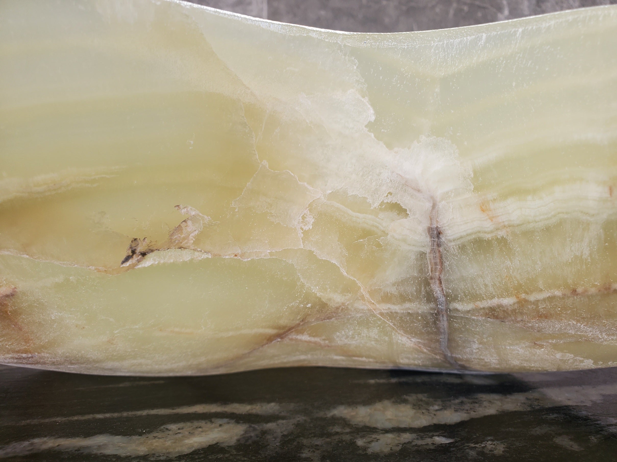 S33_21 Green Onyx Bathroom Vessel Sink - 21 x 18.5 inch
