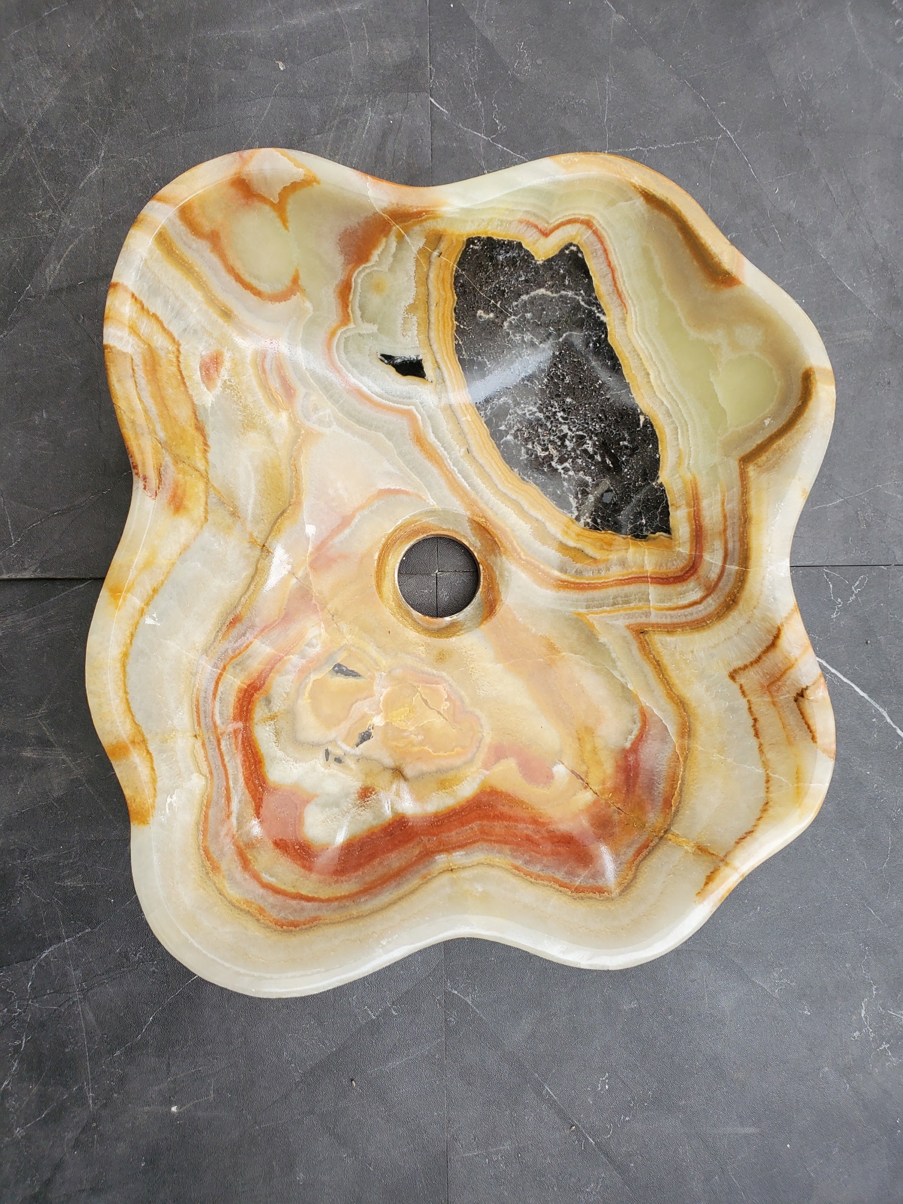 S31_29 Onyx Stone Vessel Bathroom Sink