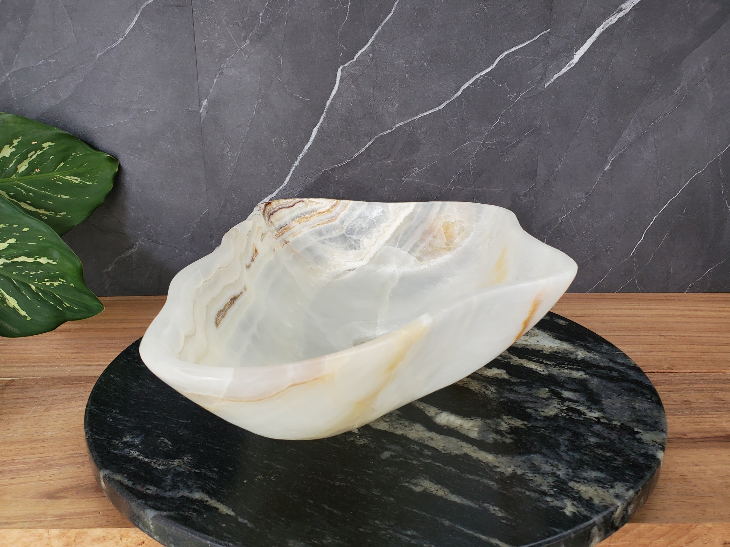 S34_25 Light Onyx Stone Vessel Sink - 19 x 12 inch
