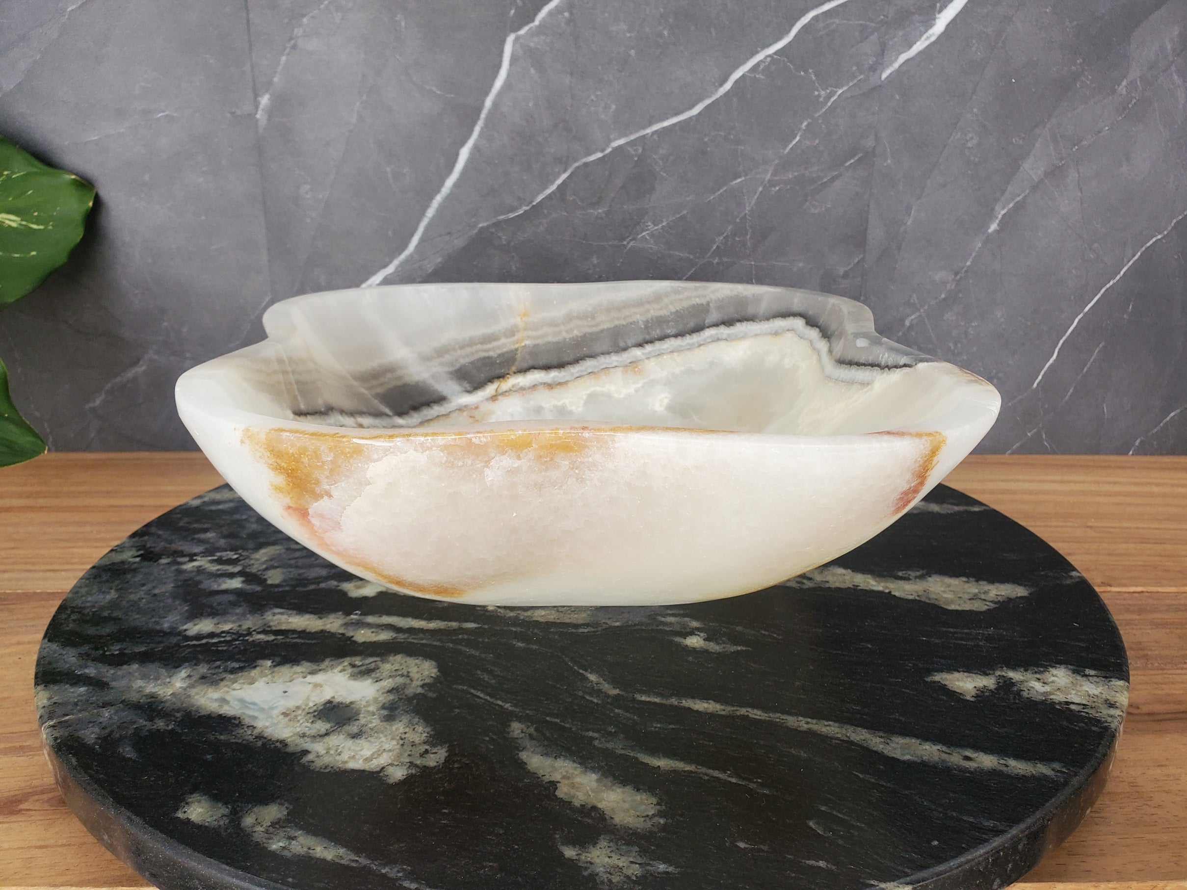 S34_21 Light Onyx Stone Vessel Sink- 14.5 x 13 inch