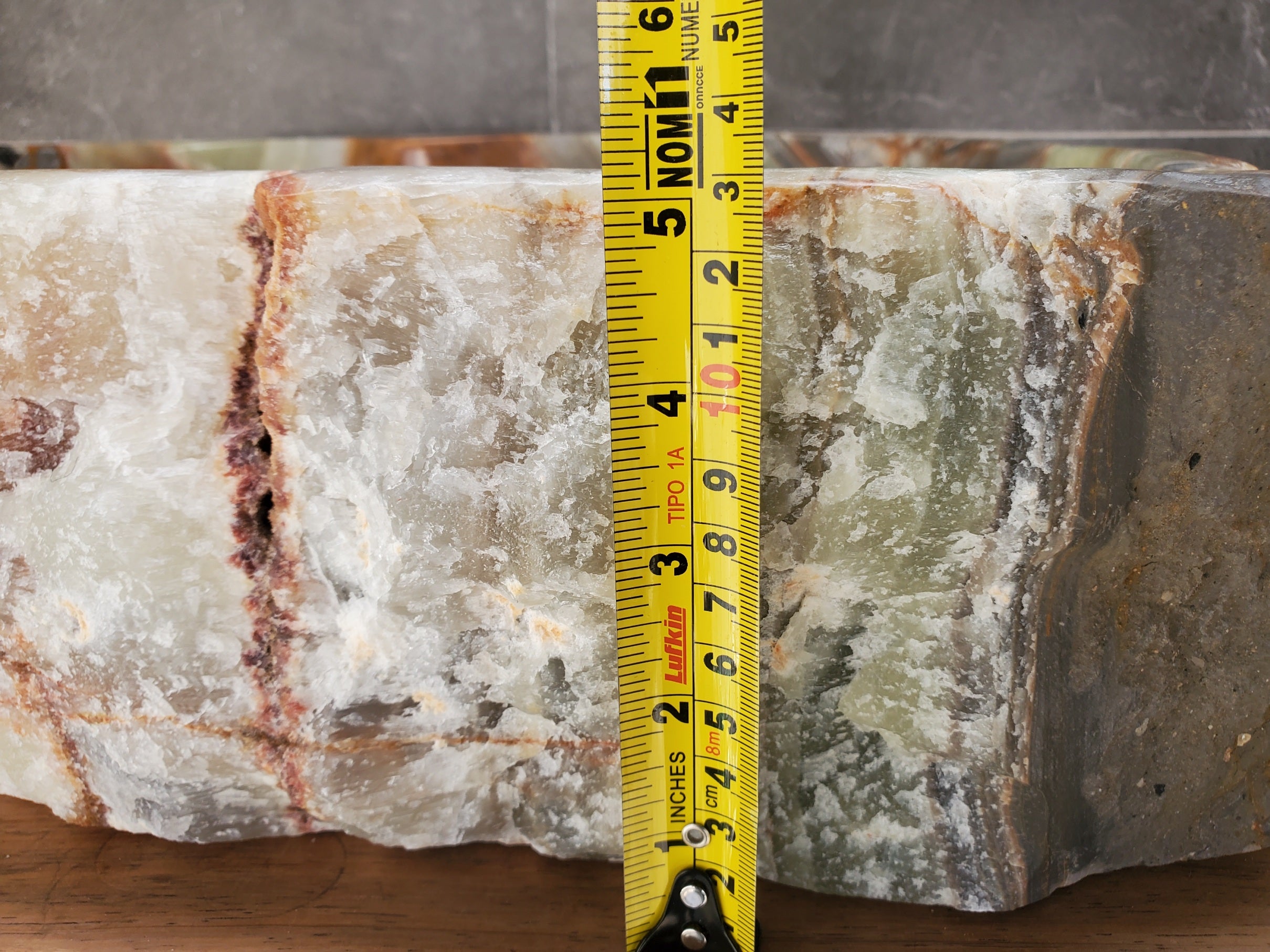 S34_01 Green Onyx Bathroom Vessel Sink