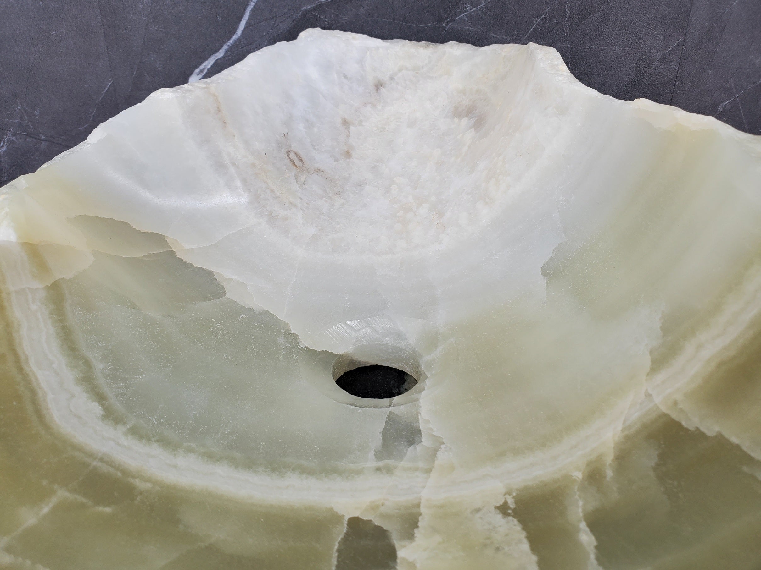 S34_15 Green Onyx Bathroom Vessel Sink - 20 x 12 inch