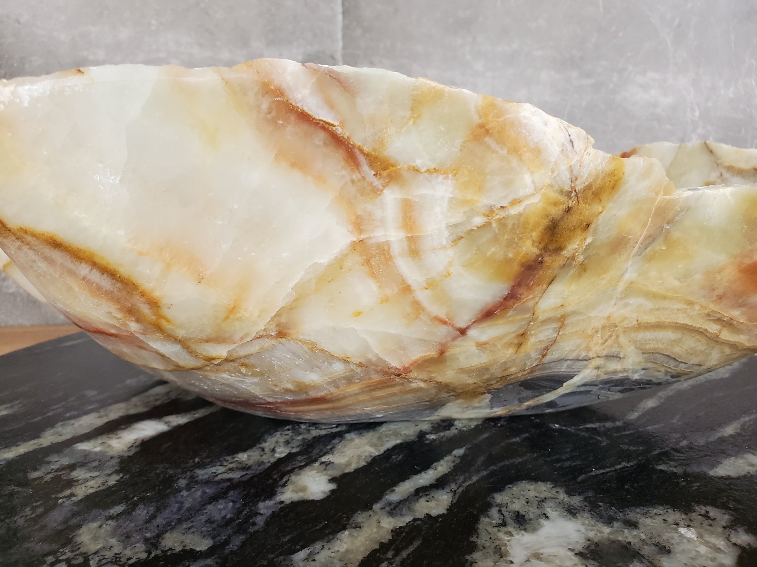 S33_36 Green Onyx Bathroom Vessel Sink - 19 x 14 inch