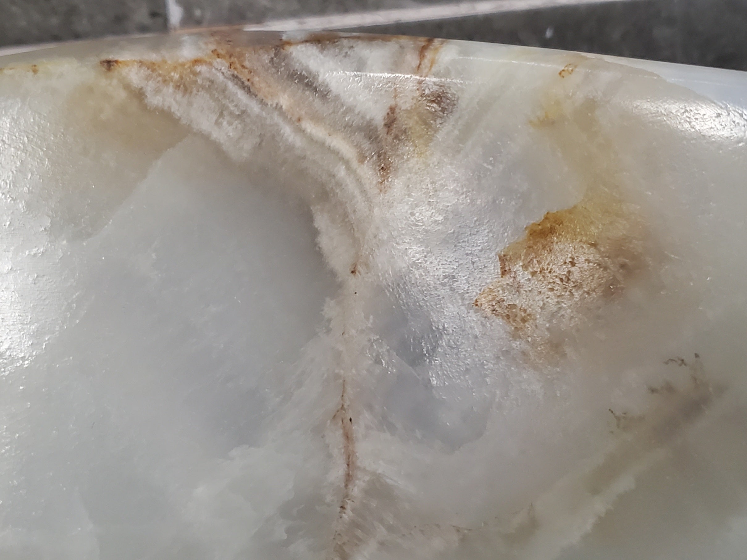 Green Onyx Marble Vessel Sink, 22x17 Inch Natural Stone Countertop Basin, Polished Luxury Vanity Sink, Spa Bathroom Decor S40_08 Bathroom Sinks Featured Onyx Sinks Sinks