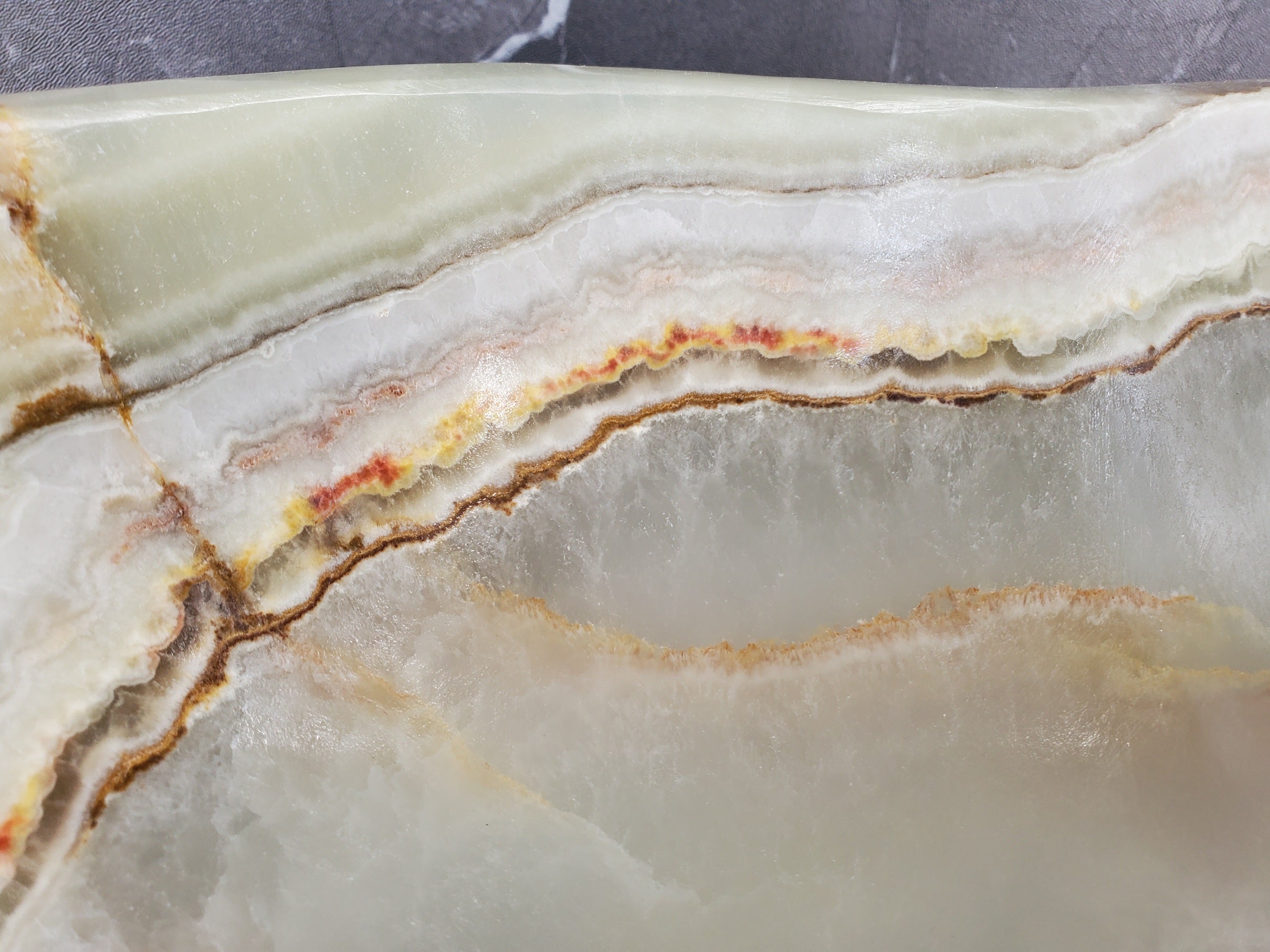S34_14 Green Onyx Bathroom Vessel Sink -16.7 x 14.5 inch