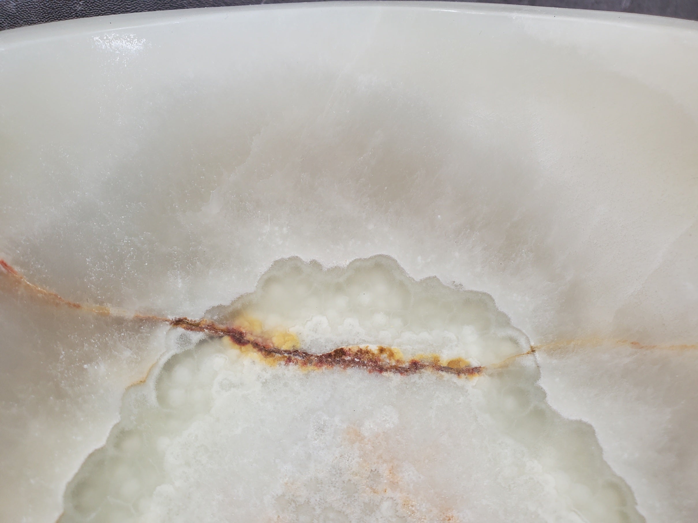 S34_23 Light Onyx Stone Vessel Sink - 19 x 17 inch
