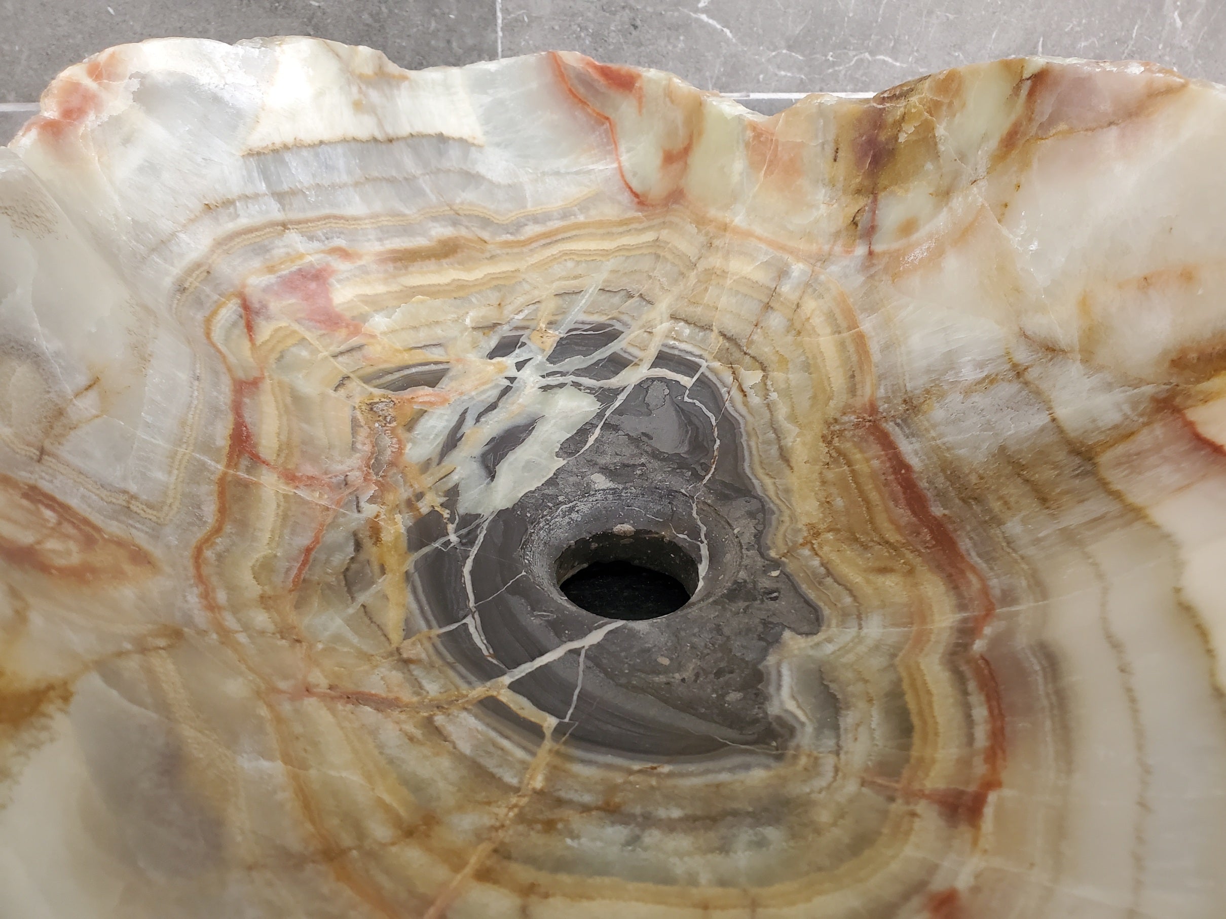 S33_36 Green Onyx Bathroom Vessel Sink - 19 x 14 inch