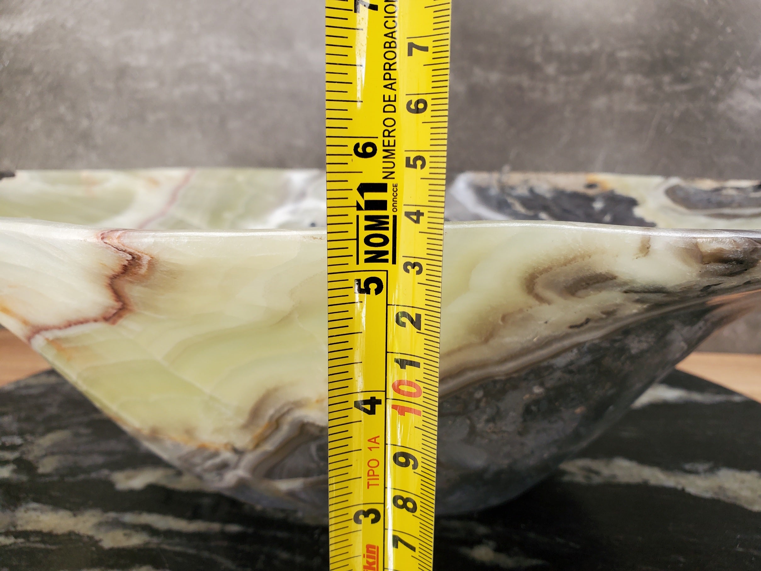 S33_55 Green Onyx Bathroom Vessel Sink - 18.5 x 14.5 inch
