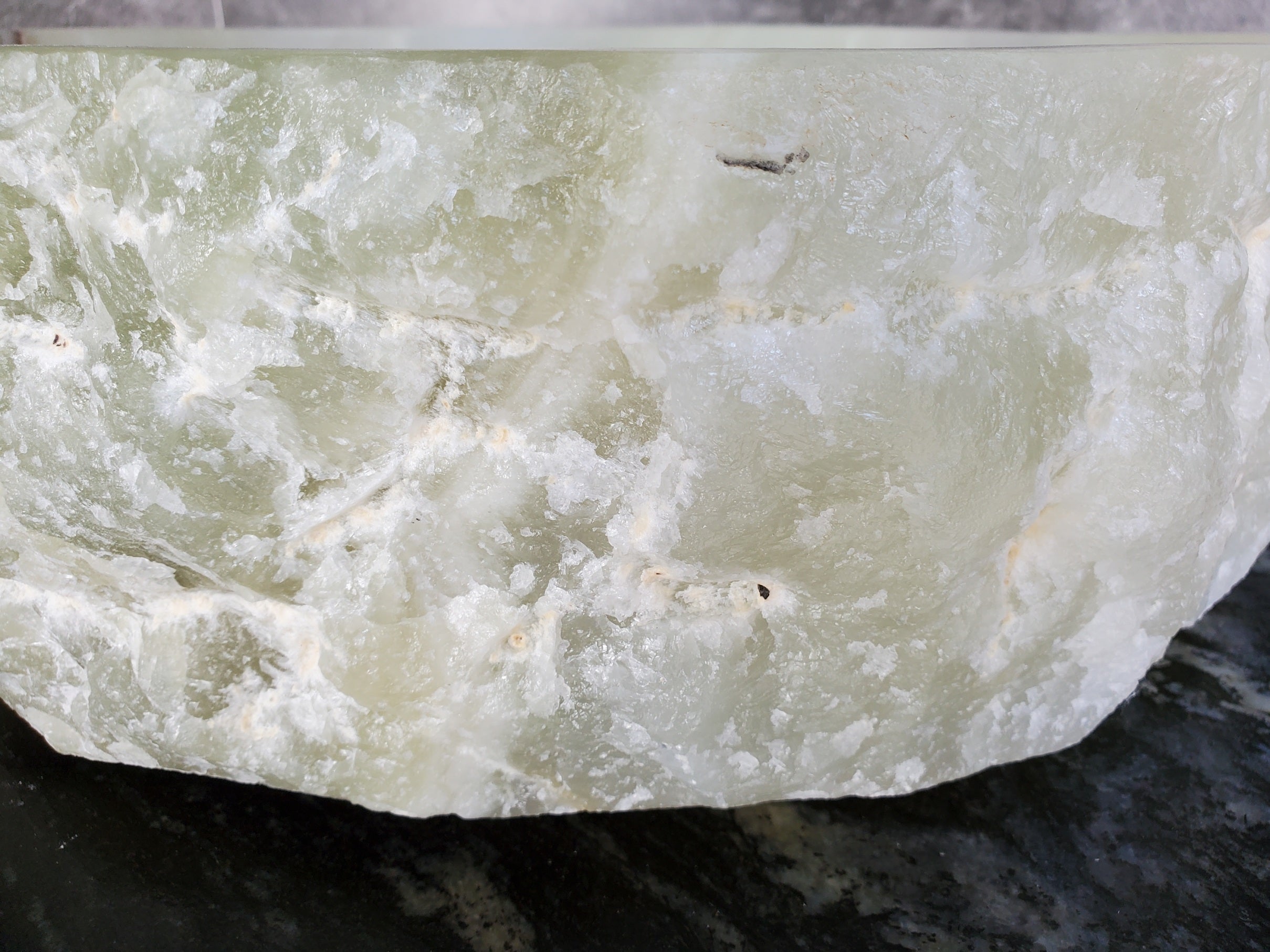 S37_20 Green Onyx Vessel Sink – Natural Stone Countertop Bathroom Sink, 15.5x15.5 Inch Bathroom Sinks Featured Onyx Sinks Sinks