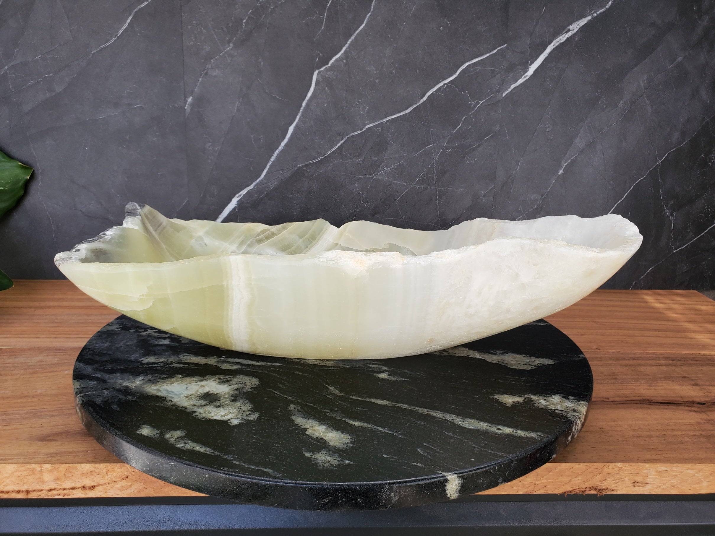 S34_15 Green Onyx Bathroom Vessel Sink - 20 x 12 inch