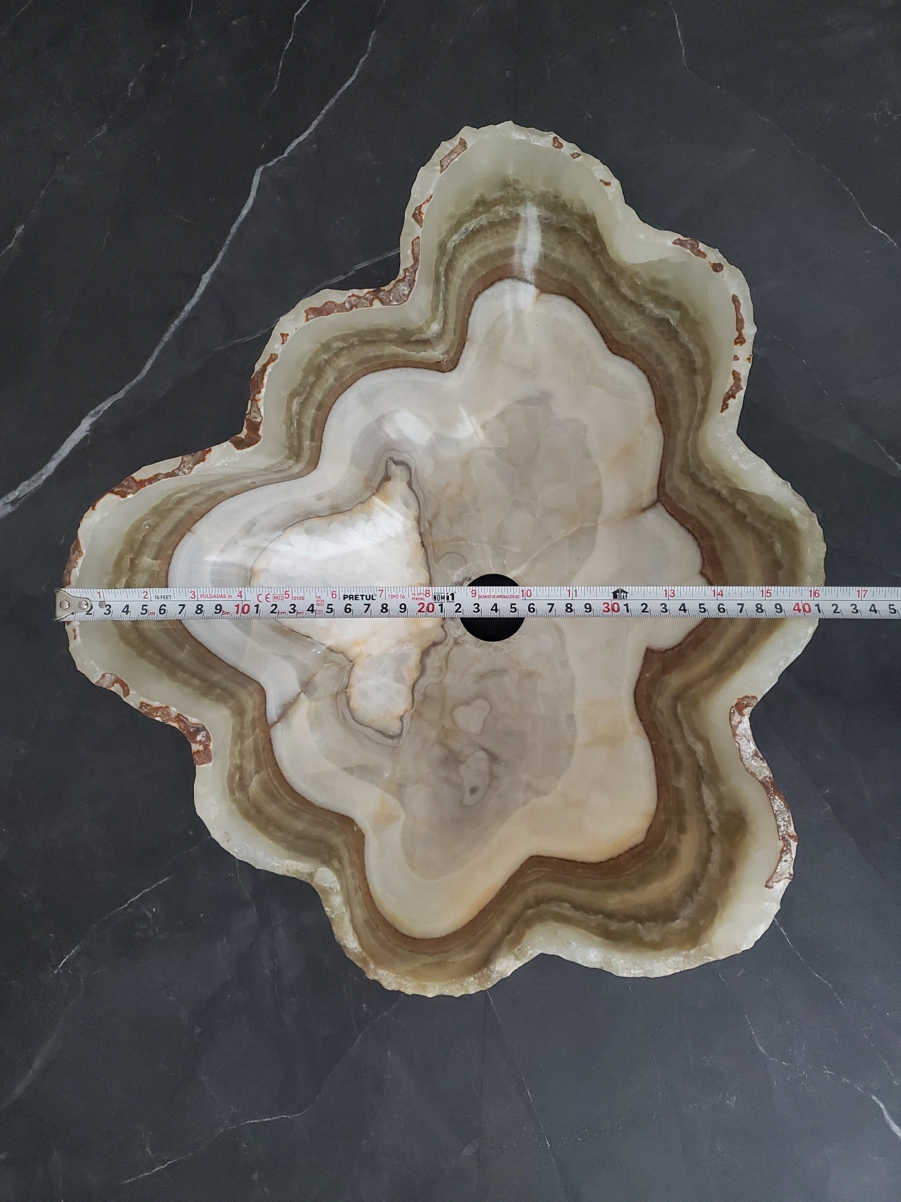S27_20 Onyx Stone Bathroom Vessel Sink