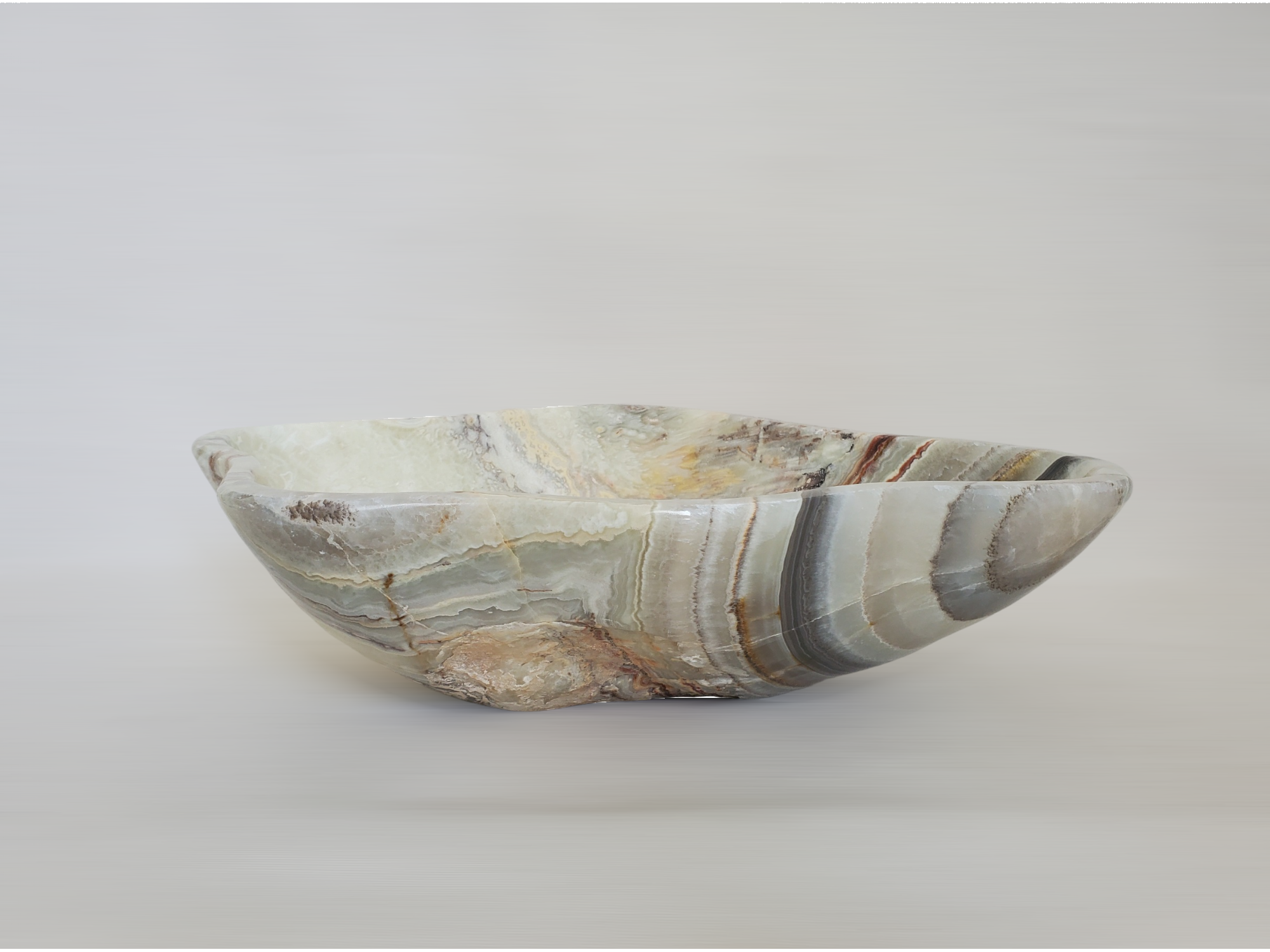 S21_05 Onyx Stone Vessel Bathroom Sink - 17.5 x 13.5 inch